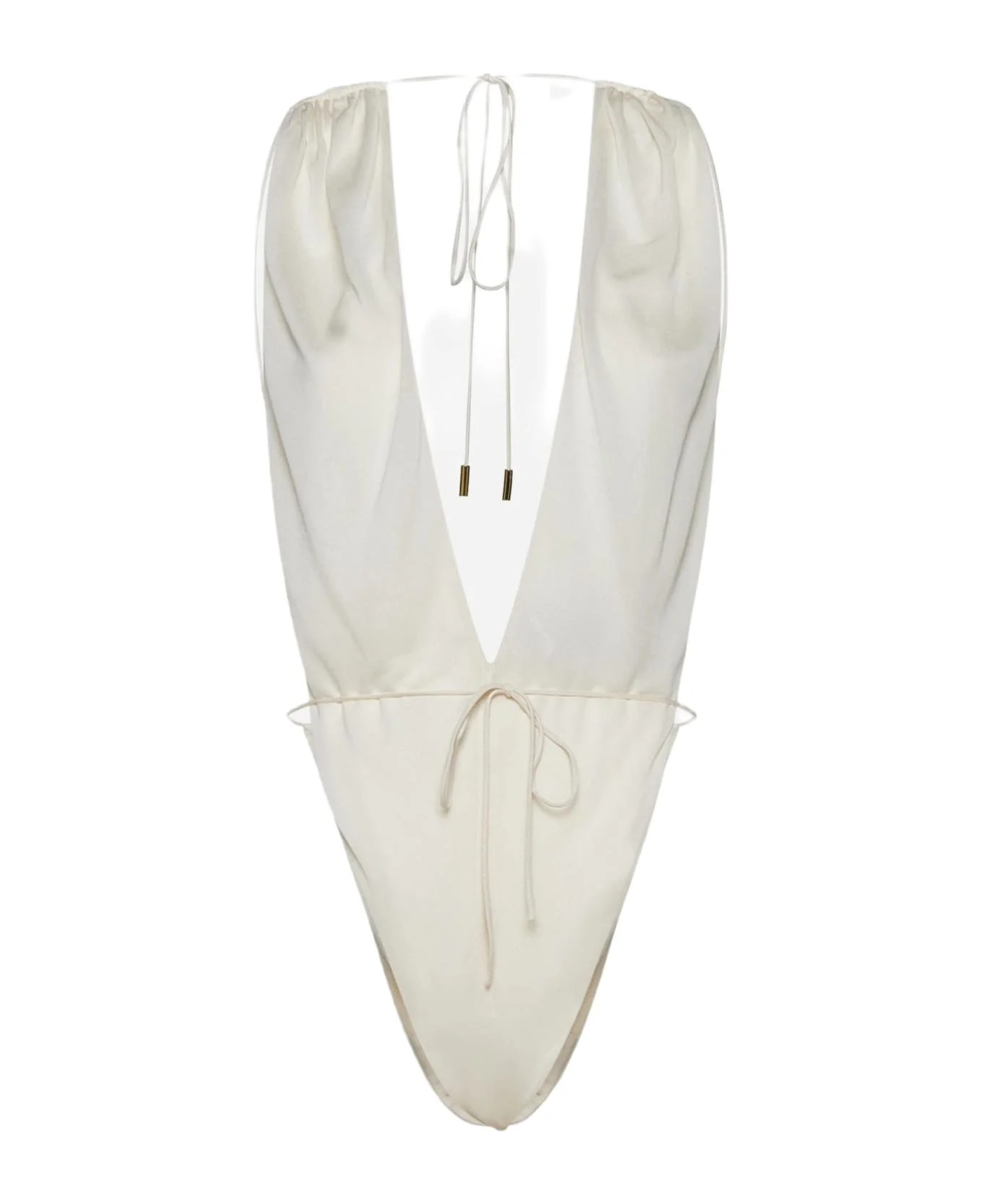 Viscose Halter-neck Bodysuit - 1