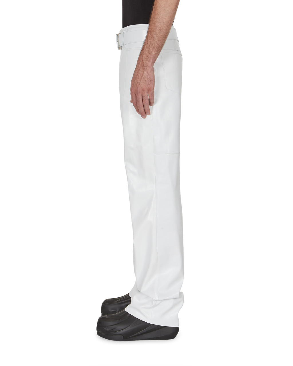 BUCKLE LEATHER PANT - 4