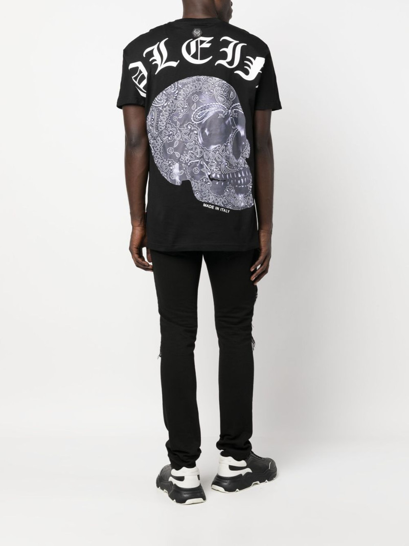 PHILIPP PLEIN skull-print cotton T-shirt outlook
