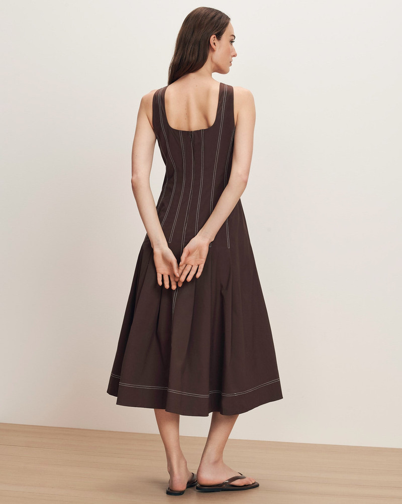 JOLIE COTTON POPLIN MIDI DRESS 5