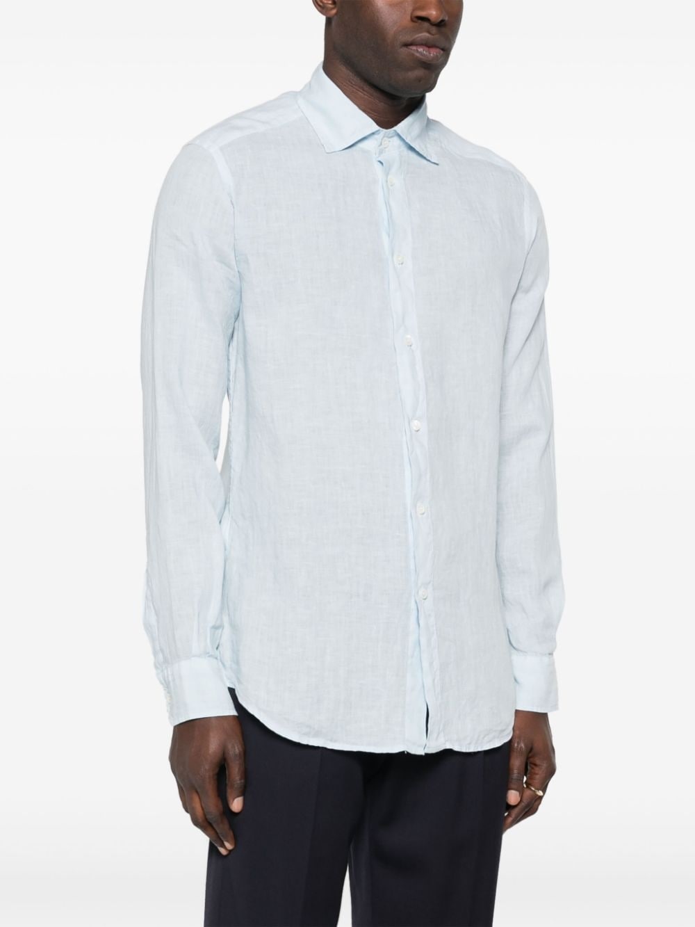 long-sleeve linen shirt - 3