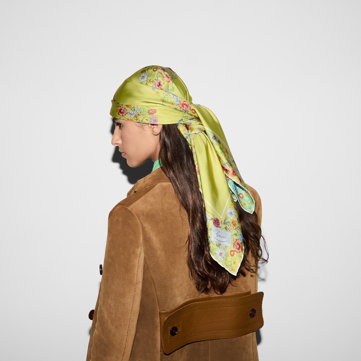 Double G floral print silk carré - 3