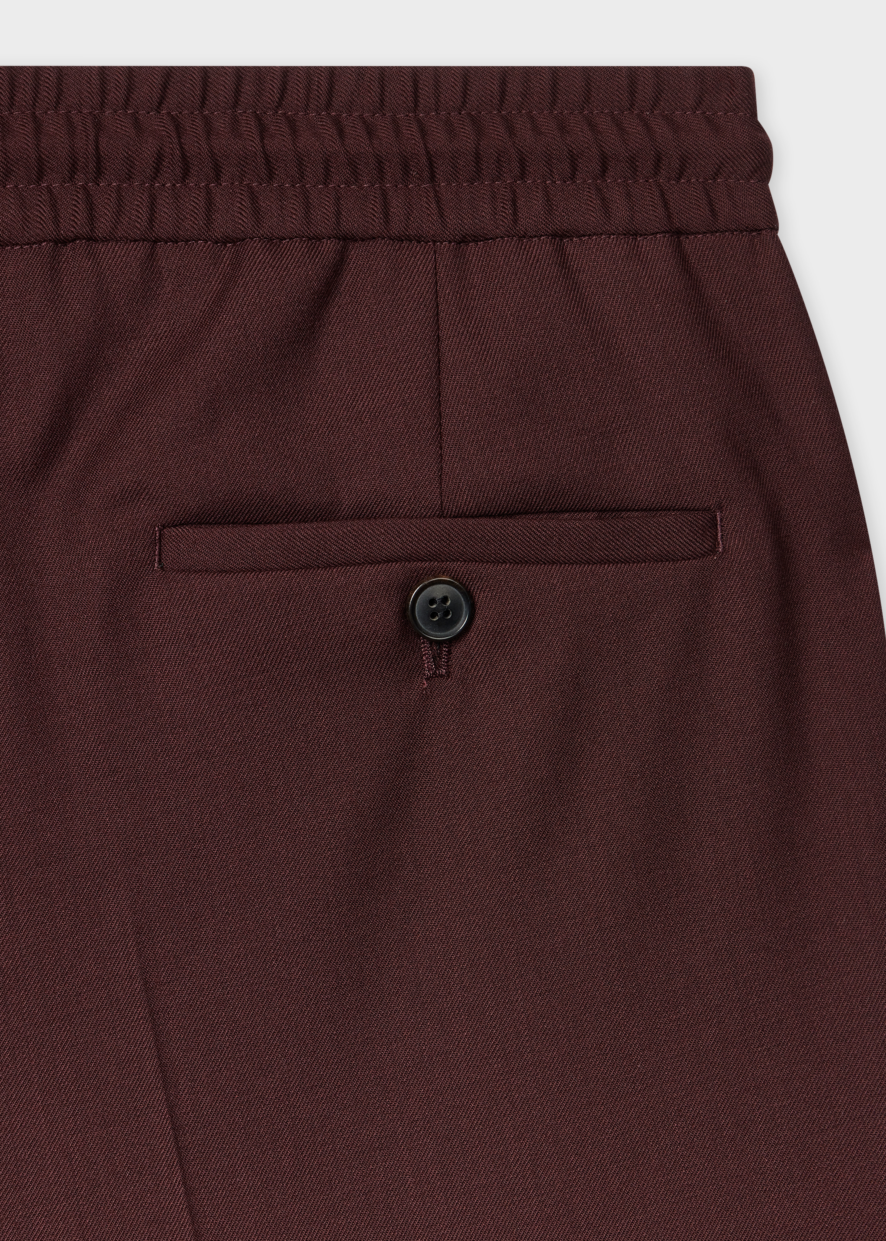 A Suit To Travel In - Slim-Fit Burgundy Drawstring-Waist Wool Trousers - 2