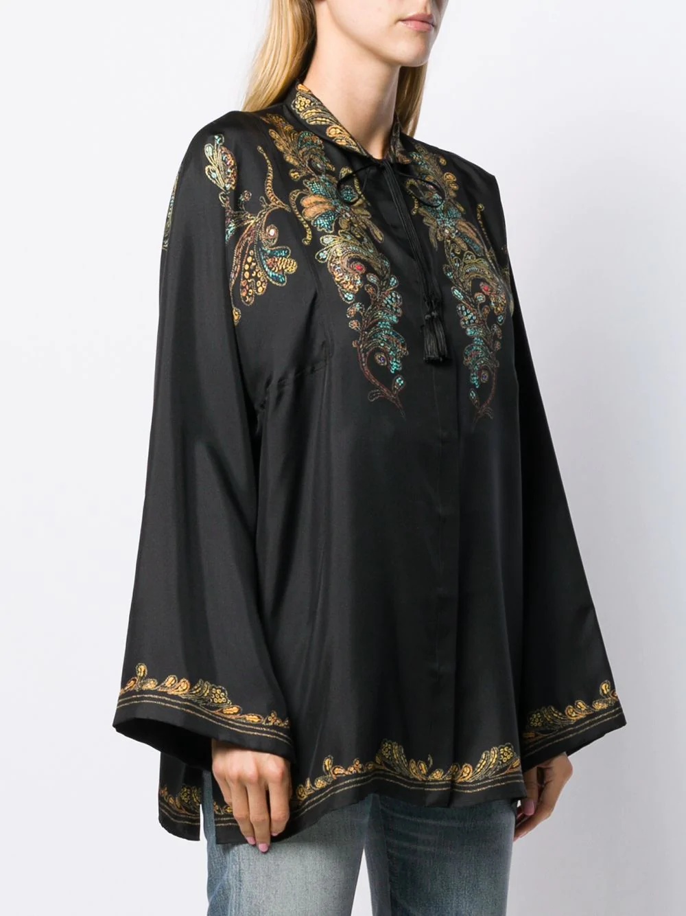 flared mandarin blouse - 3