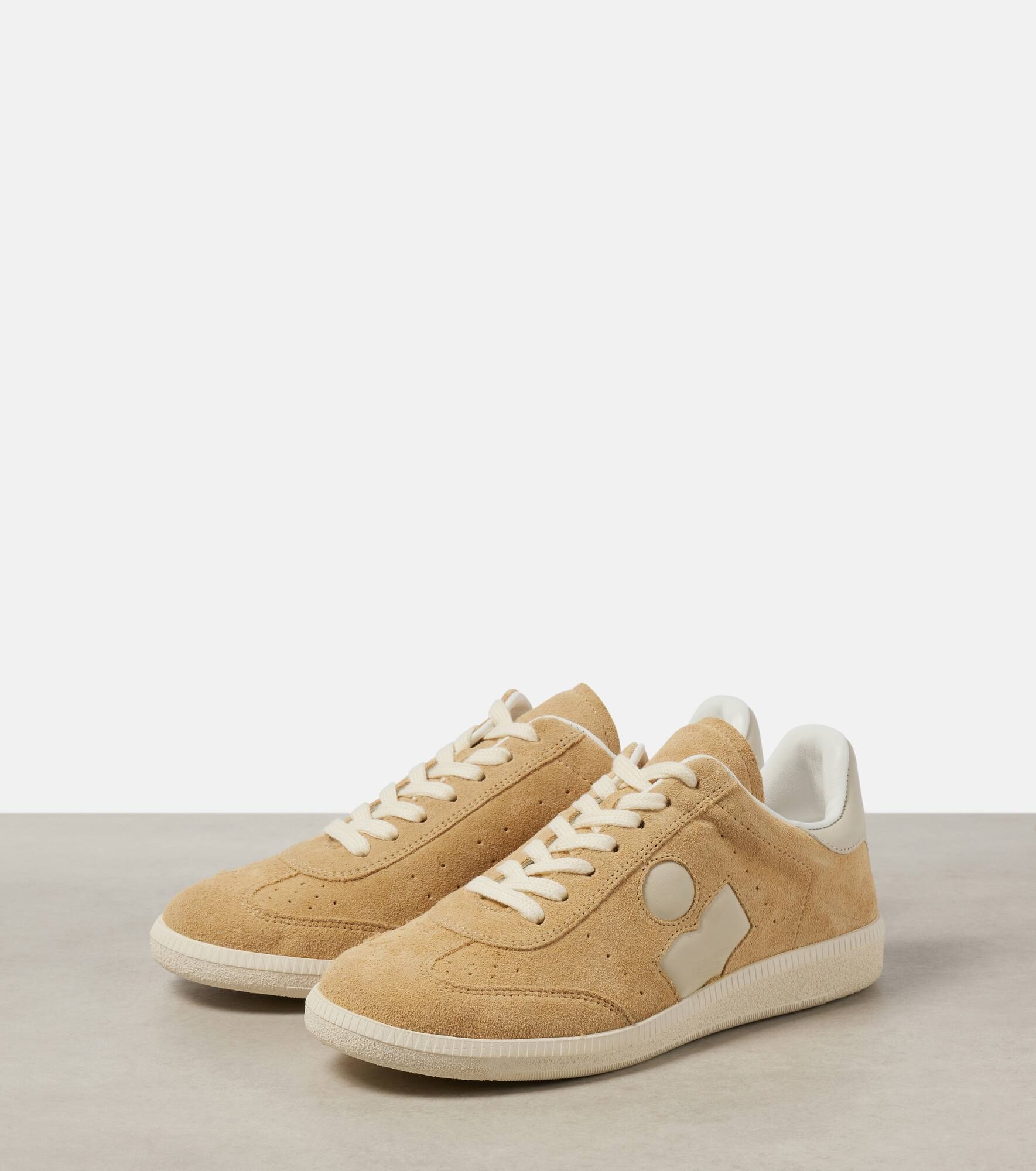 Bryce leather-trimmed suede sneakers - 5
