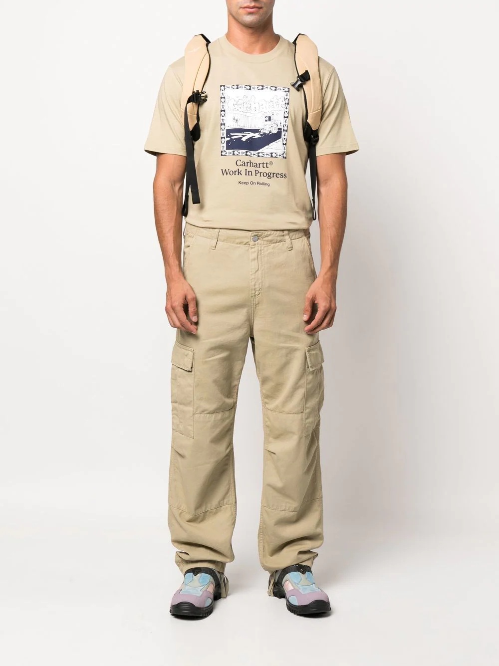 straight-leg cargo trousers - 2