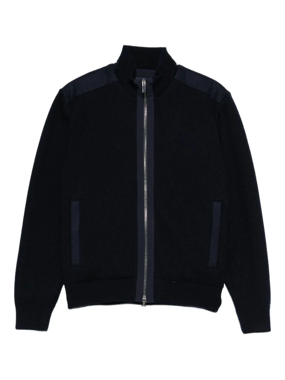 zip-up wool cardigan - 1