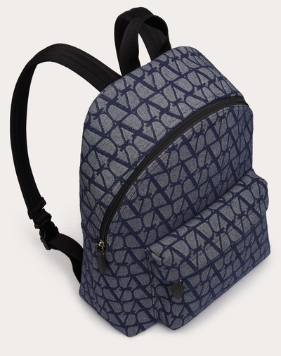 Valentino TOILE ICONOGRAPHE BACKPACK IN DENIM-EFFECT JACQUARD FABRIC outlook