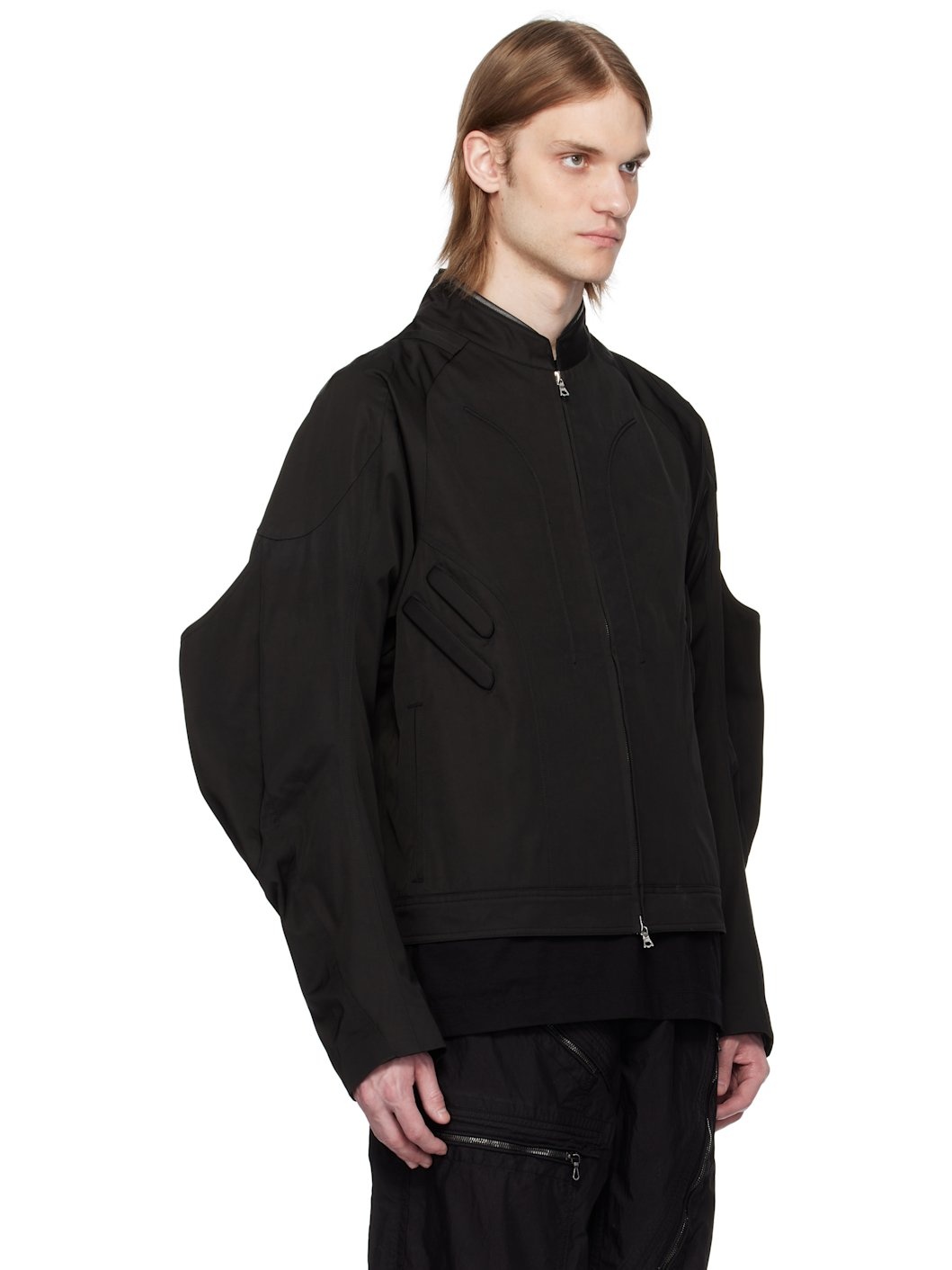 Black Thorn Moto Bomber Jacket - 2