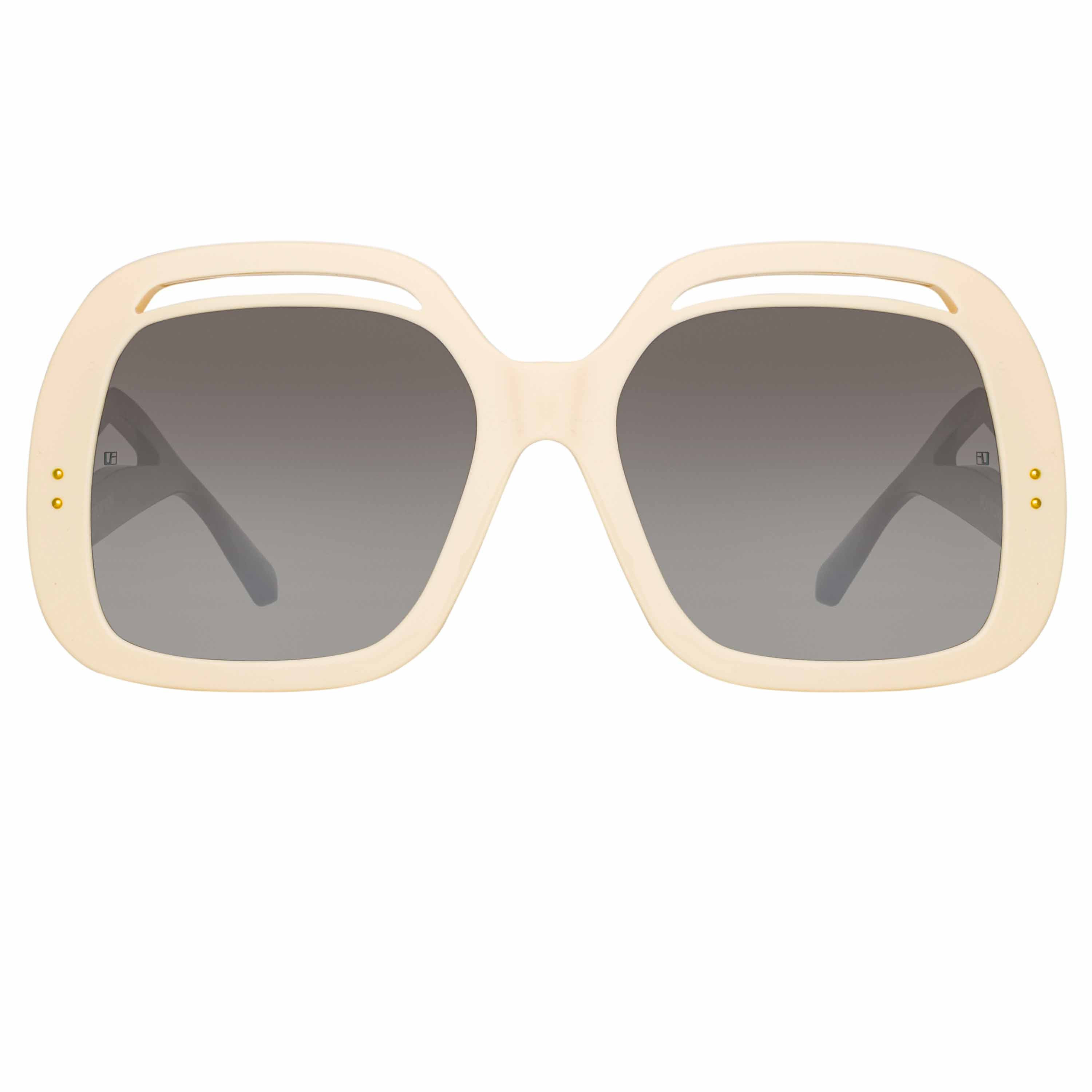 RENATA OVERSIZED SUNGLASSES IN CREAM - 1