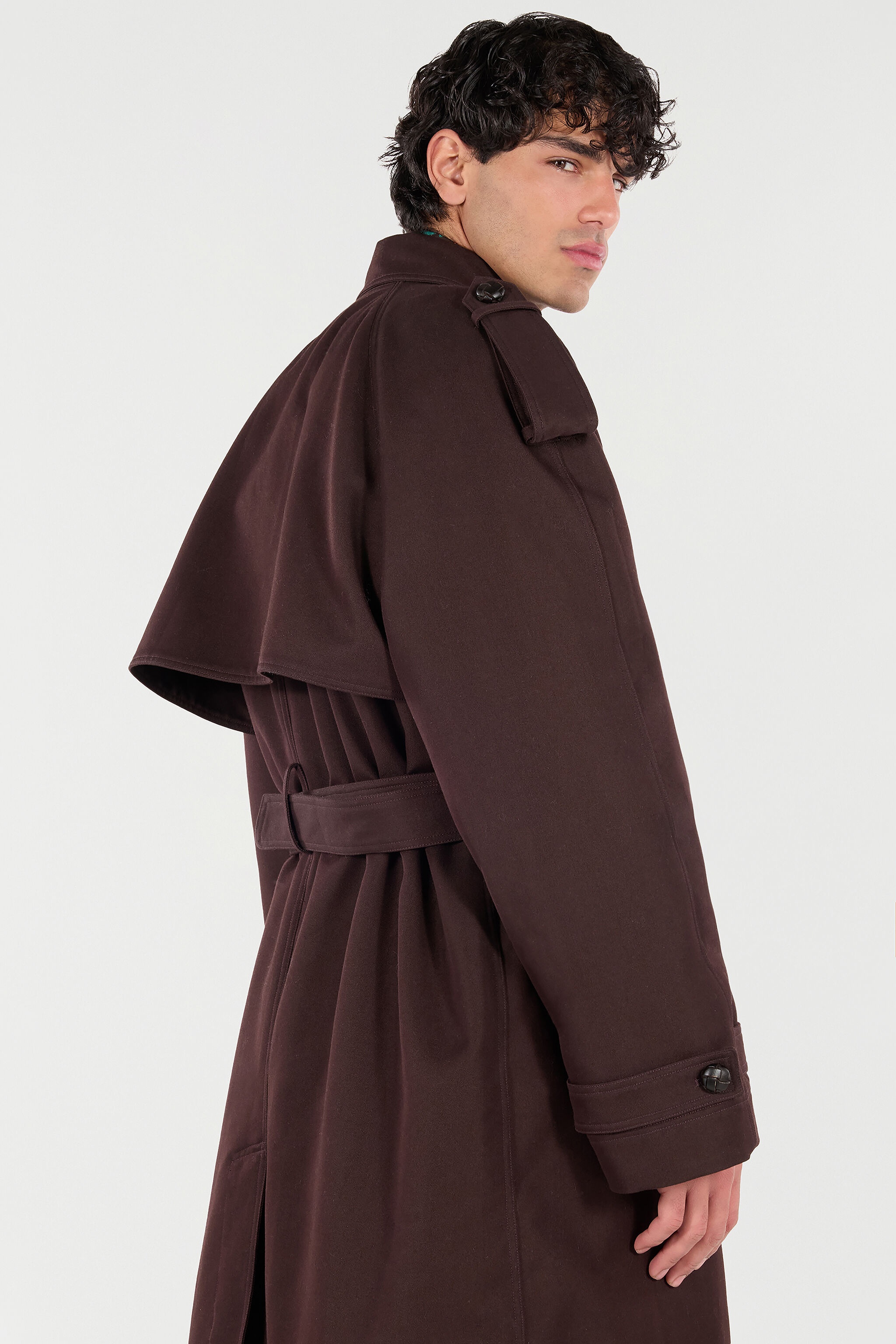 Long Cotton Trench Coat - 6