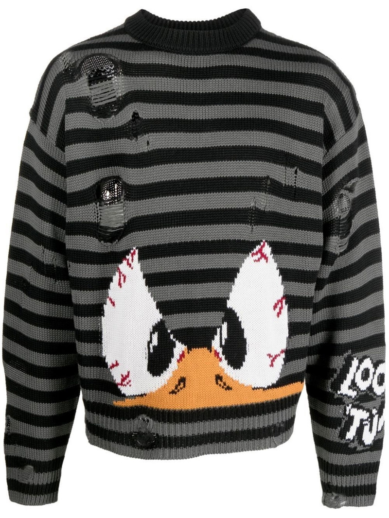 intarsia-knit striped jumper 1
