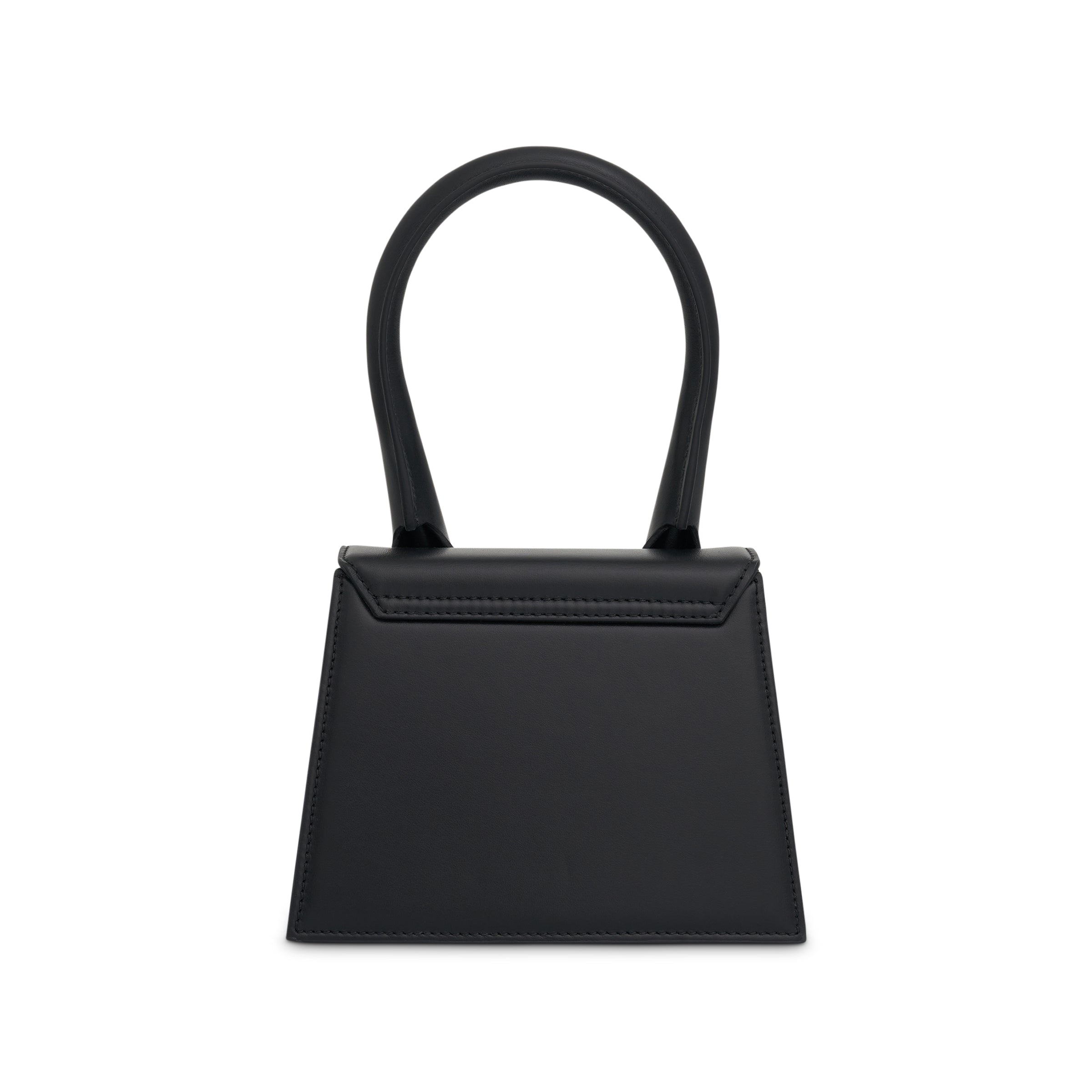 Le Chiquito Moyen Leather Bag in Black - 3