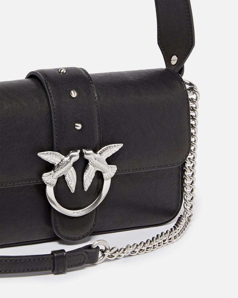 MINI LOVE BAG SLOUCHY SHOULDER BAG IN BIKER LEATHER 3