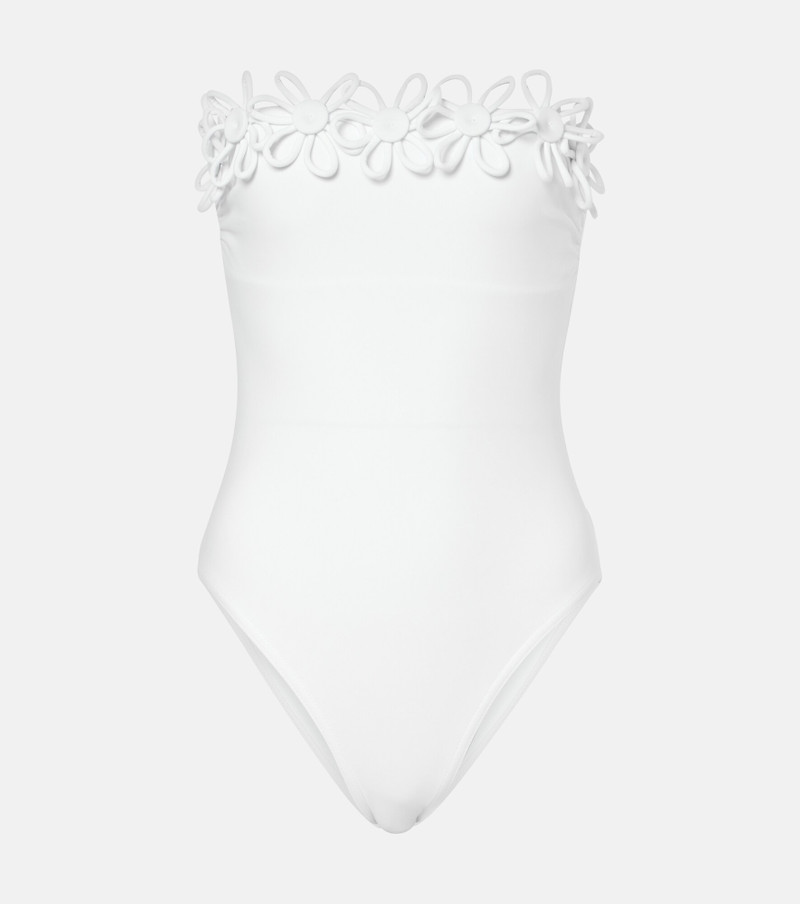 Hana embroidered bandeau swimsuit 1