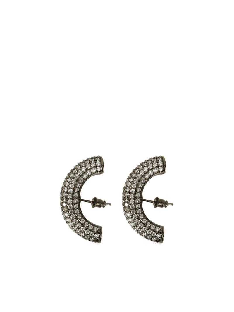 cubic-zirconia half-hoop earrings 1