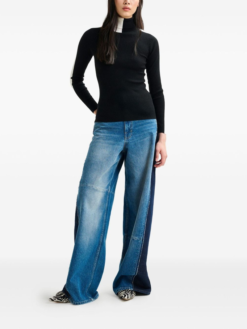 ESSENTIEL ANTWERP stripe-detail turtleneck sweater outlook