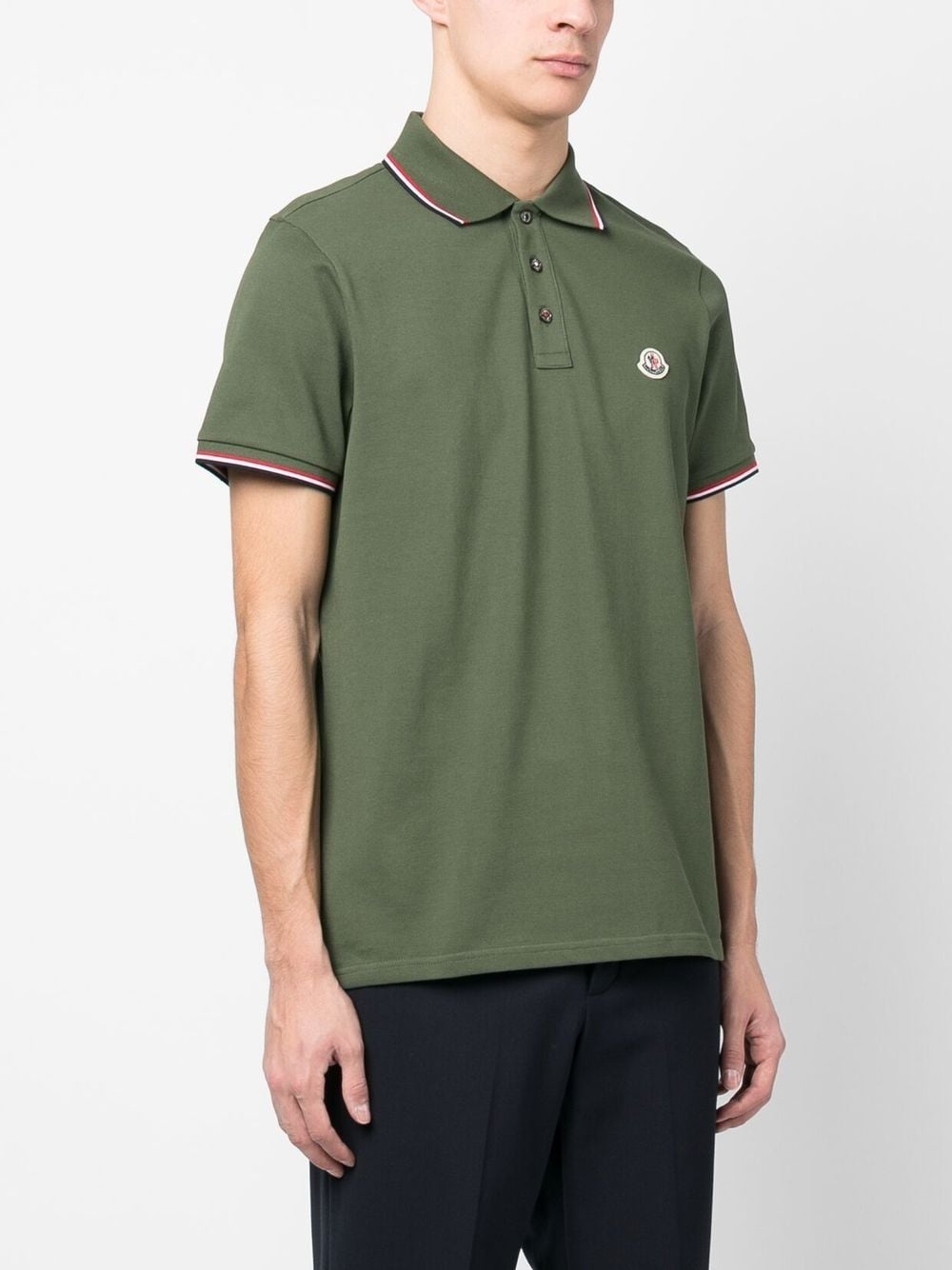 chest logo-patch detail polo shirt - 3