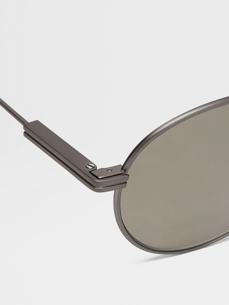ZEGNA SATIN DARK GREY TITANIUM SUNGLASSES outlook