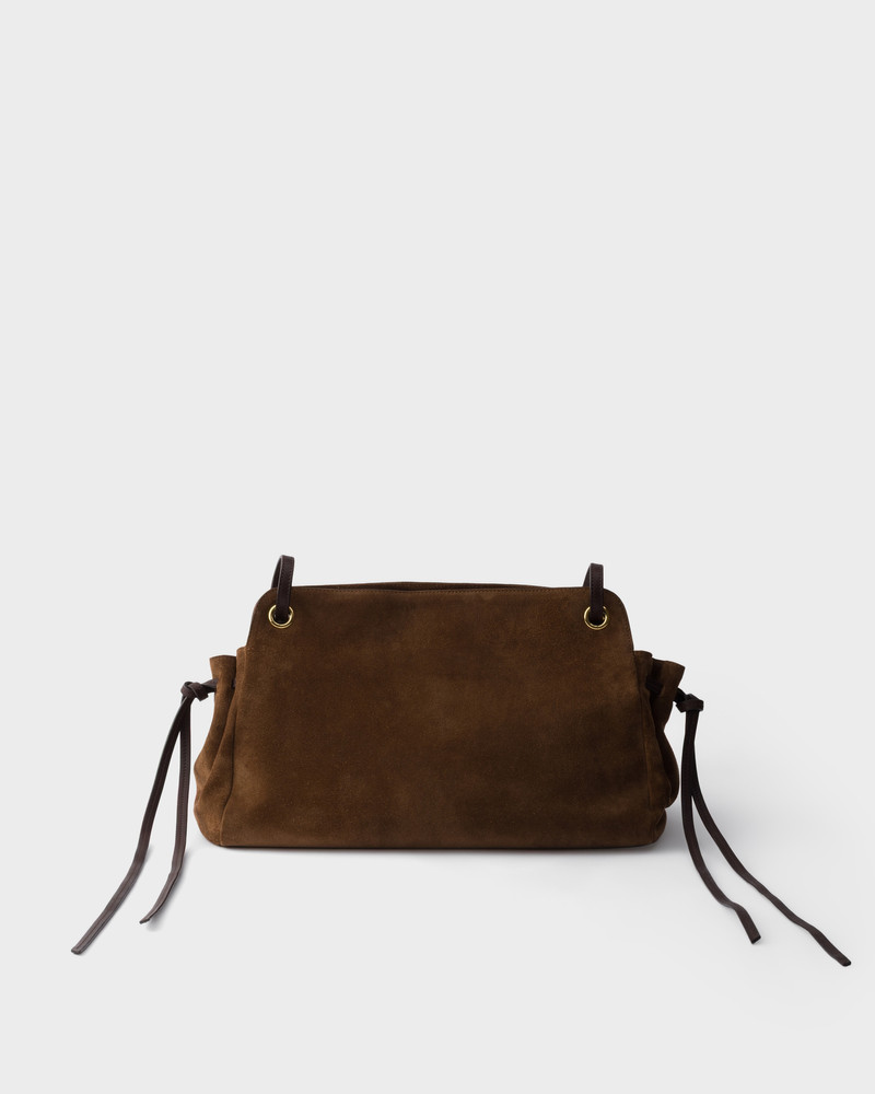 Prada Carry large suede tote bag 4