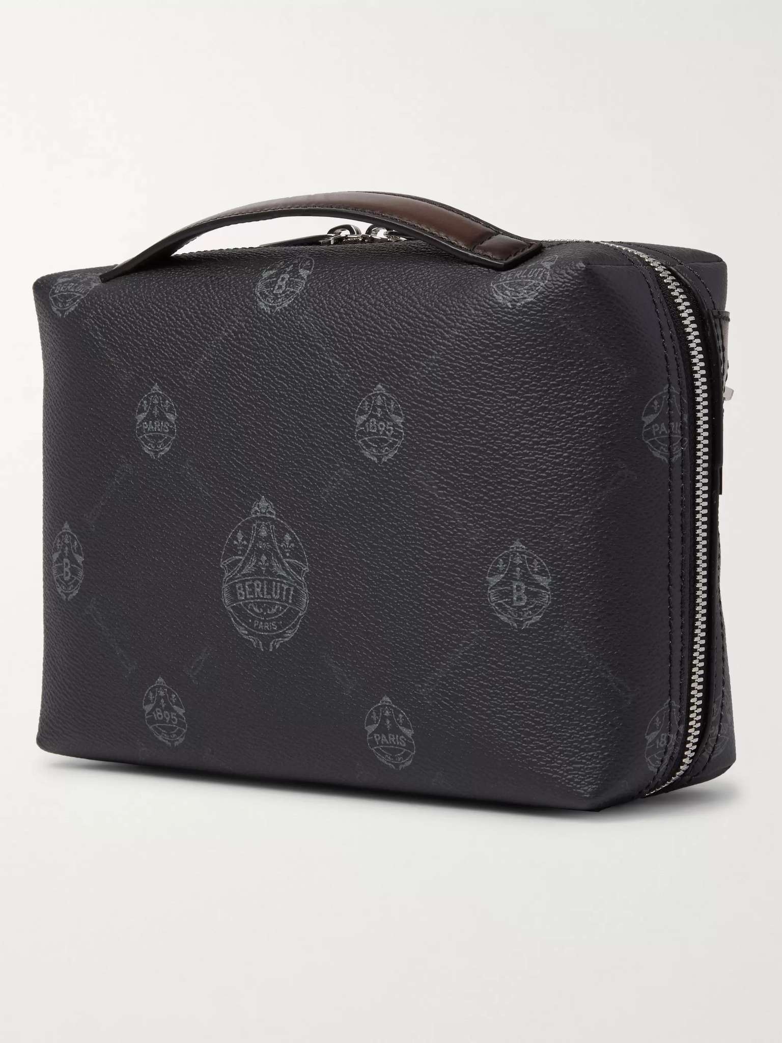 Logo-Print Virée Canvas and Leather Wash Bag - 4