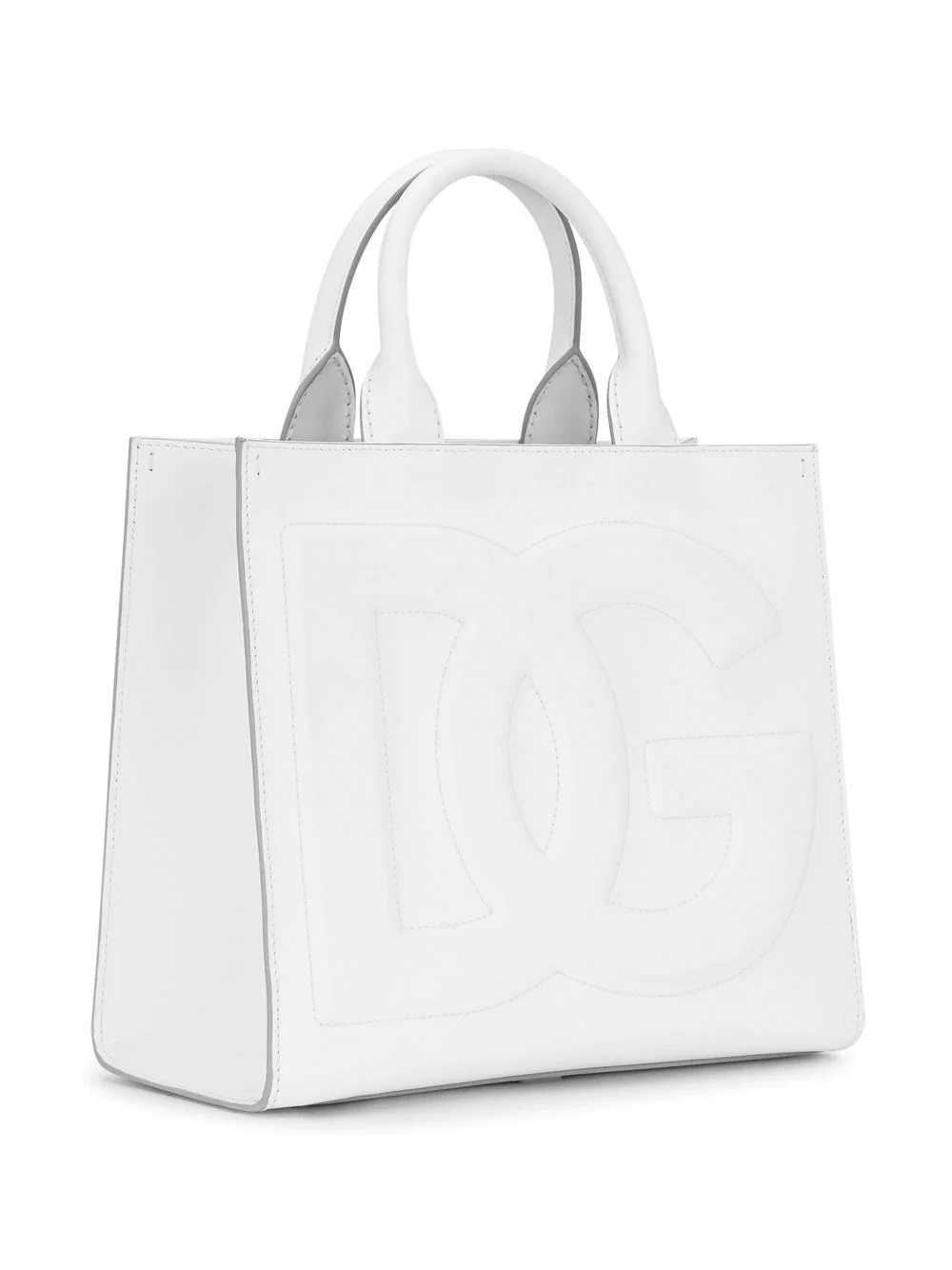 embossed-logo leather tote bag - 4