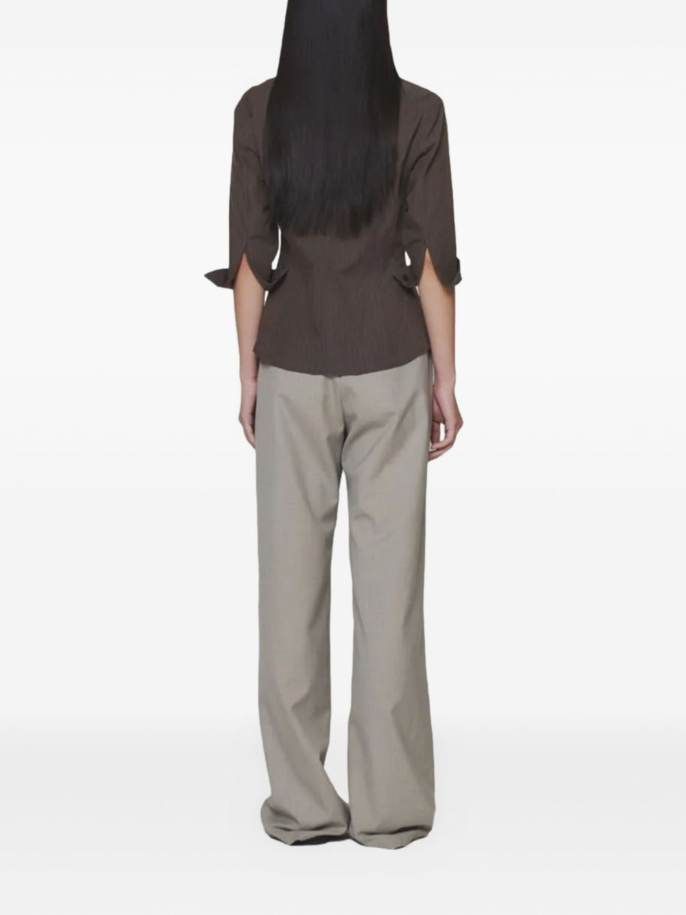pinstripe-pattern shirt - 3