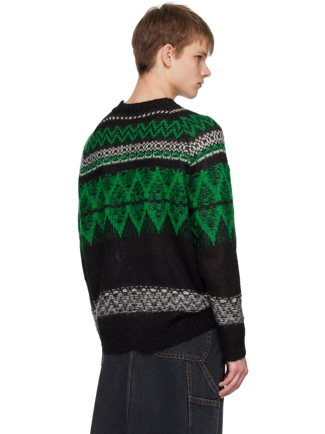 Andersson Bell★NORDIC CREW-NECK SWEATER★Wool + Cashmere Andersson Bell Nordic Crewneck Sweater In Ecru - 60% Off
