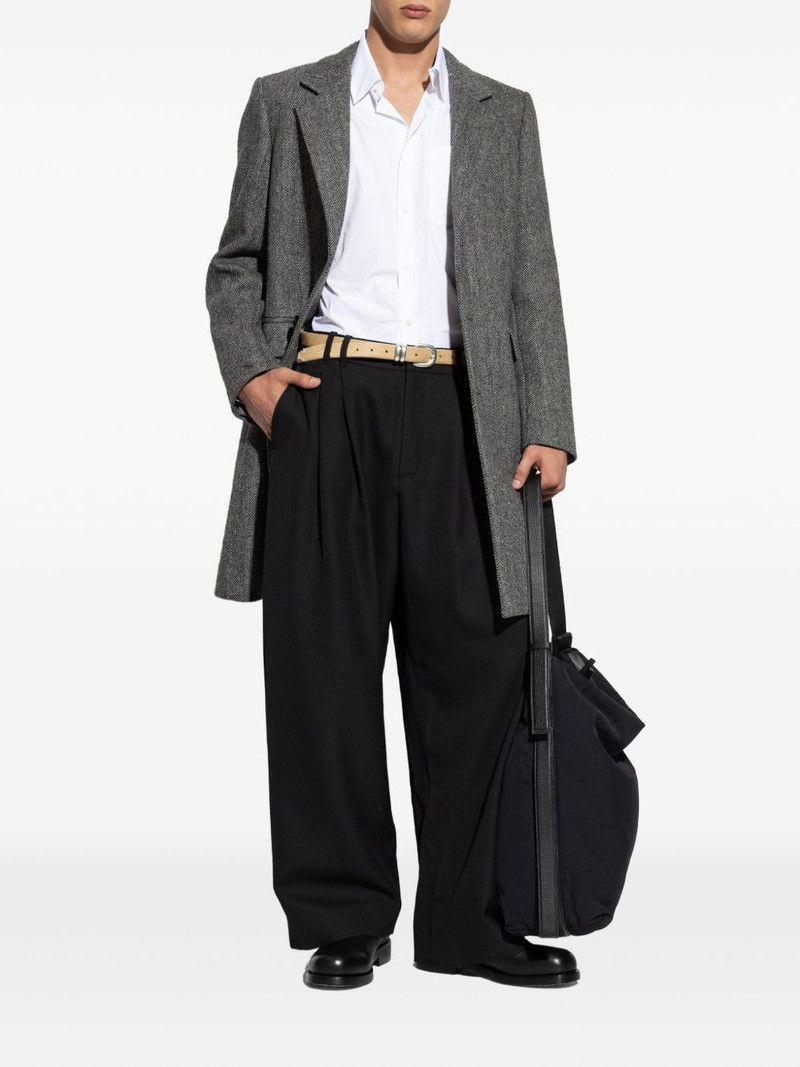 Burberry single-breasted herringbone coat outlook