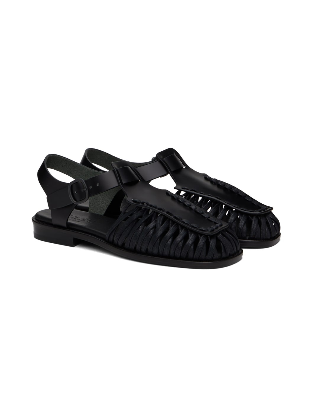Black Alaro T-Bar Sandals - 4