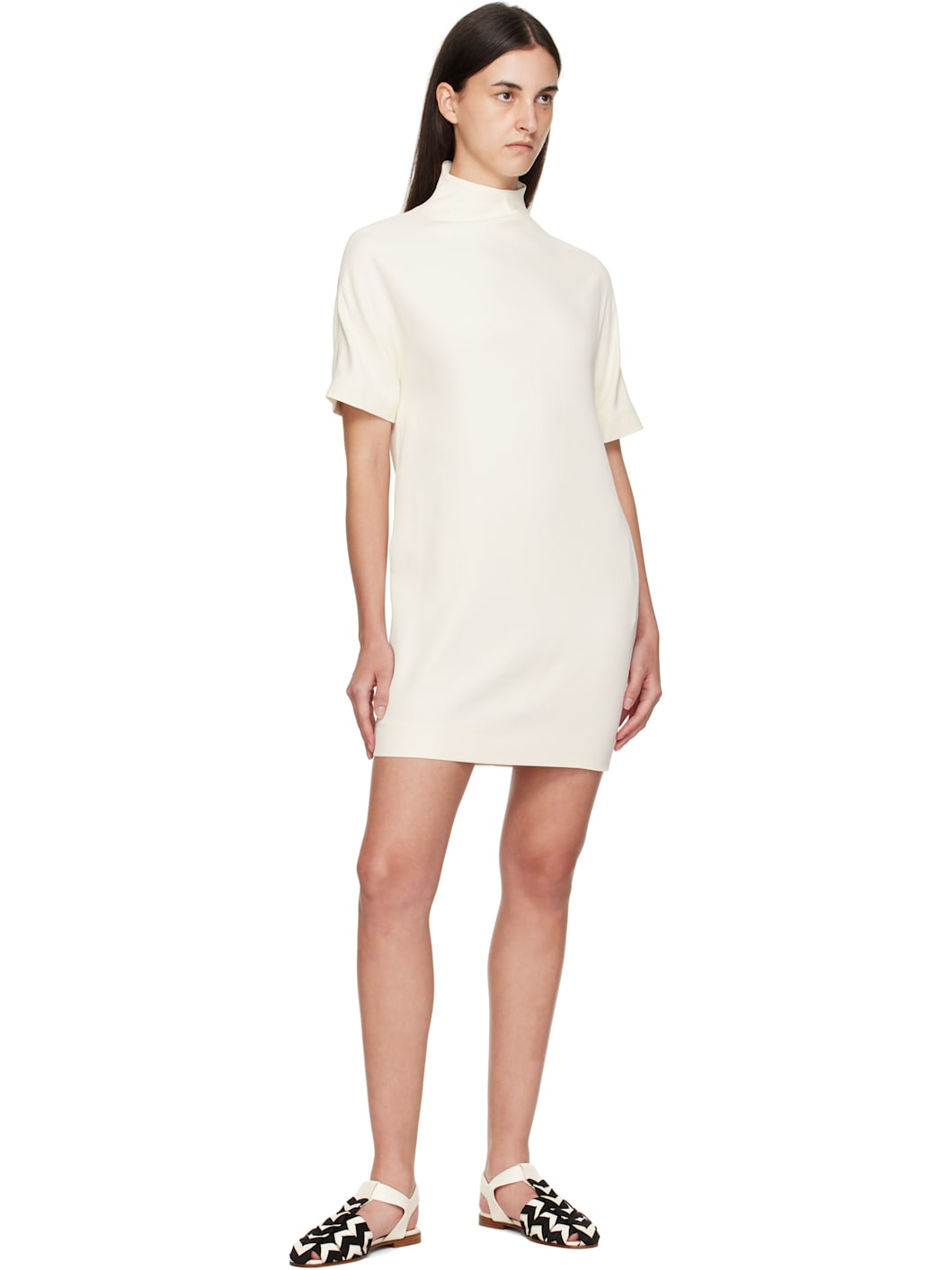 Black & Off-White Willow Sandals - 5