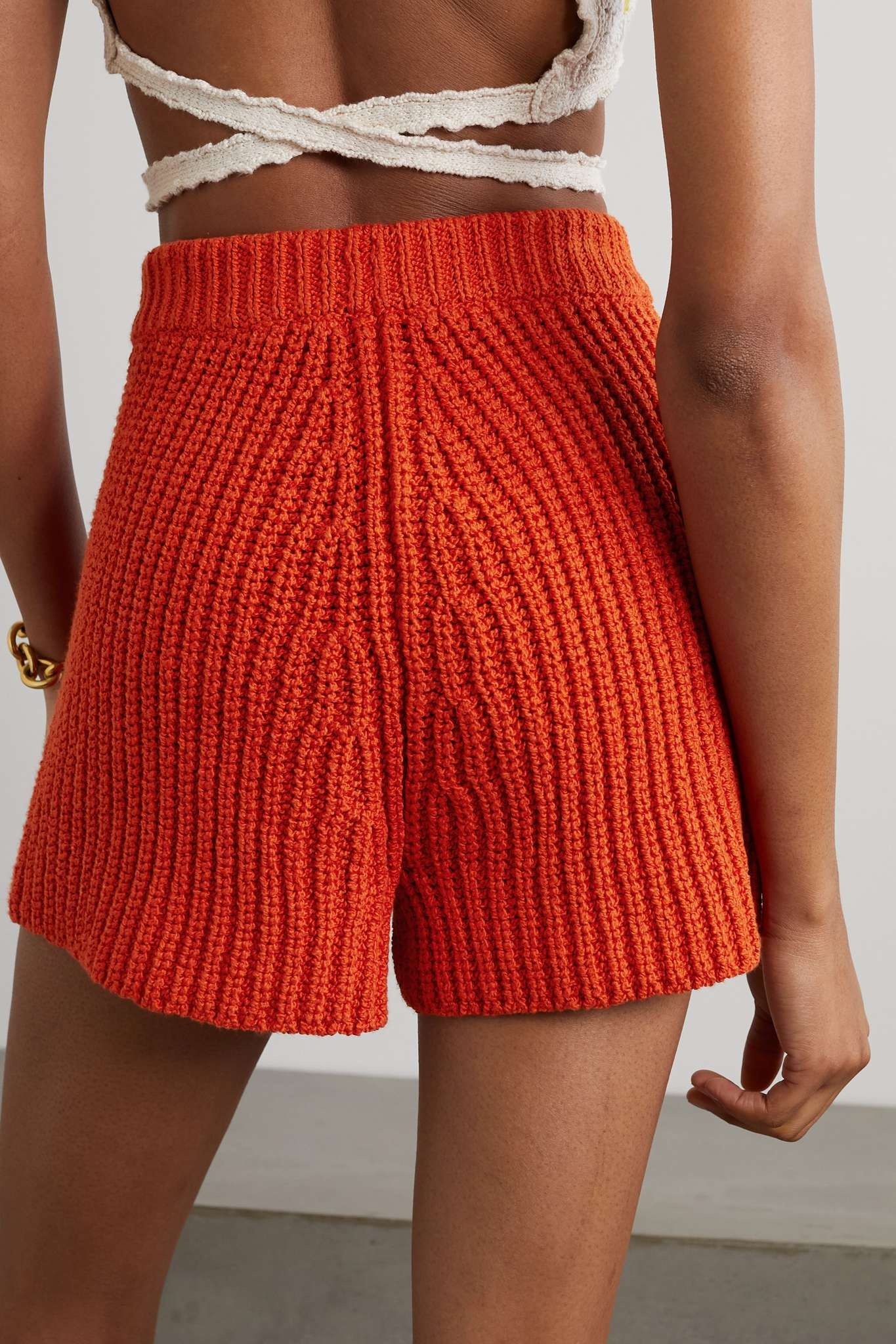 Palm Springs ribbed cotton shorts - 5