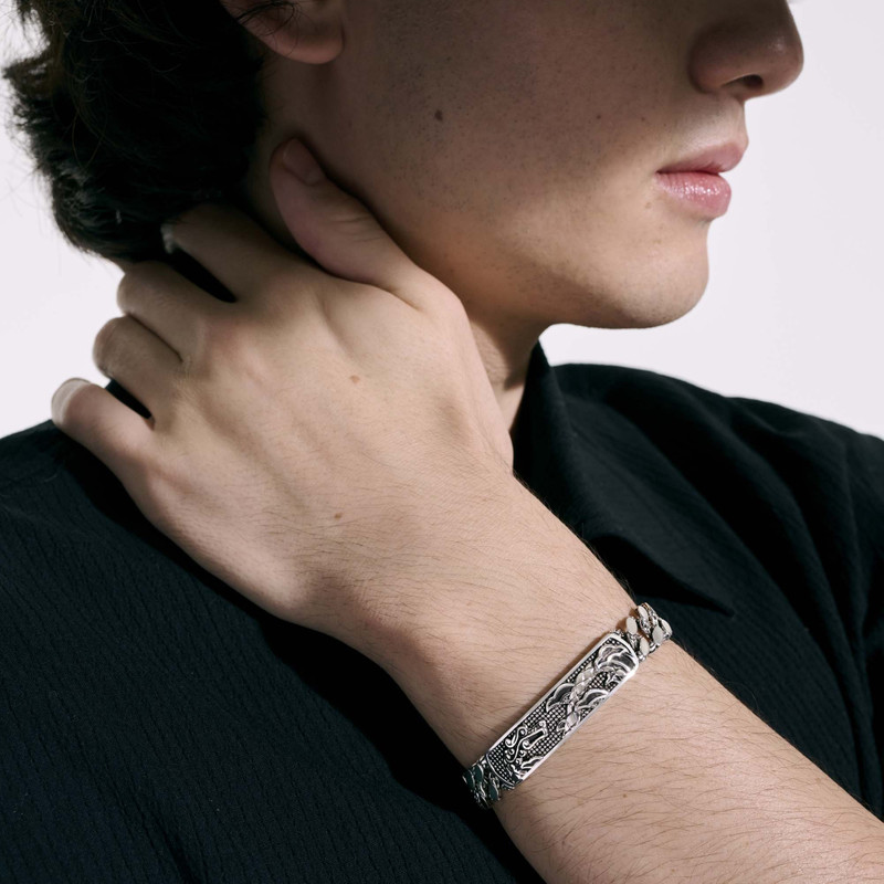 Naga ID Bracelet, Sterling Silver 6