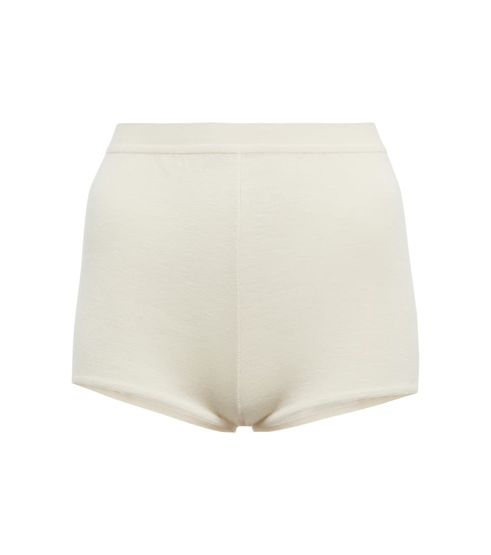 Cashmere and silk jersey shorts - 1