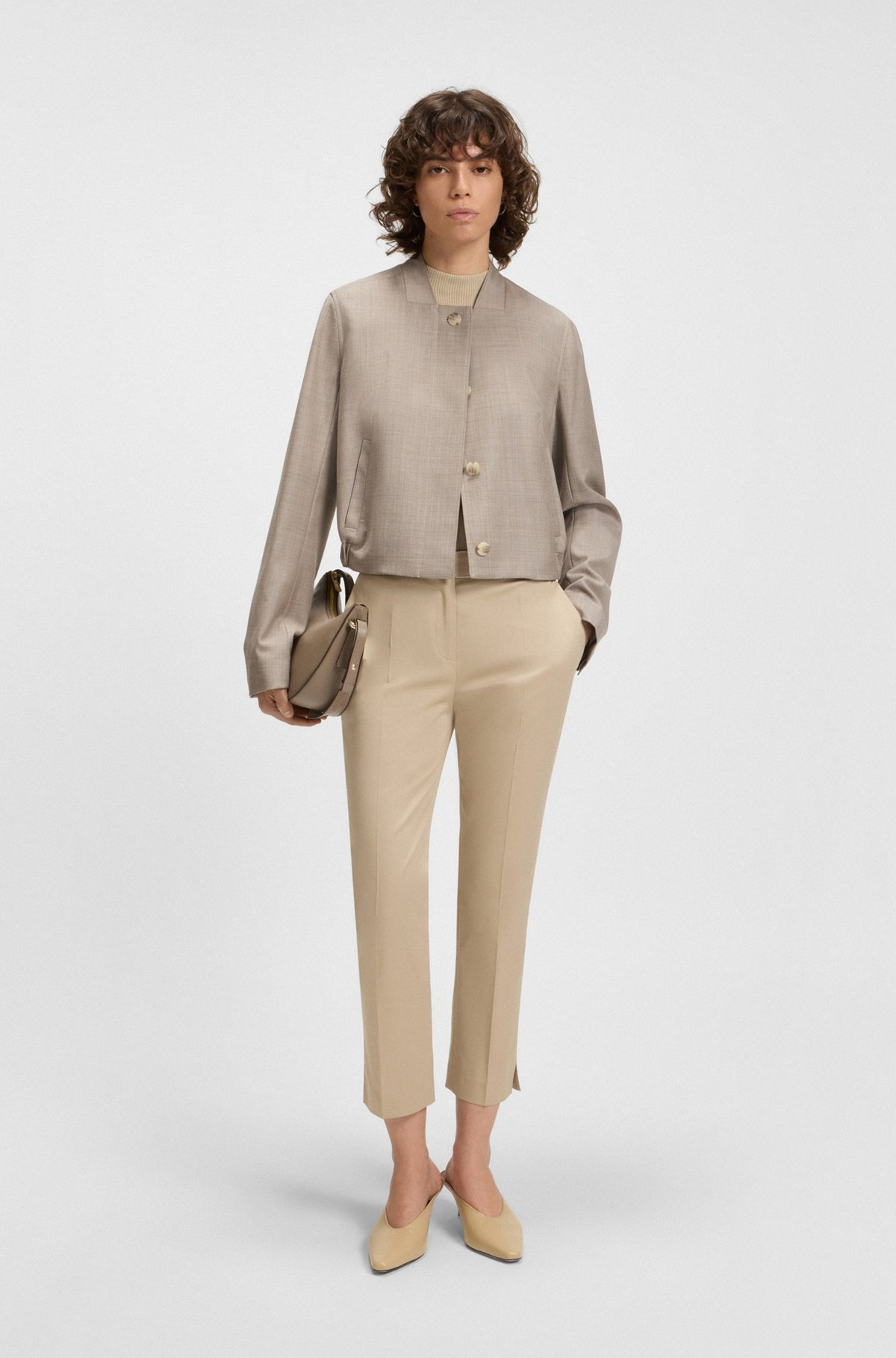 SLIM-FIT PANTS IN STRETCH COTTON - 3