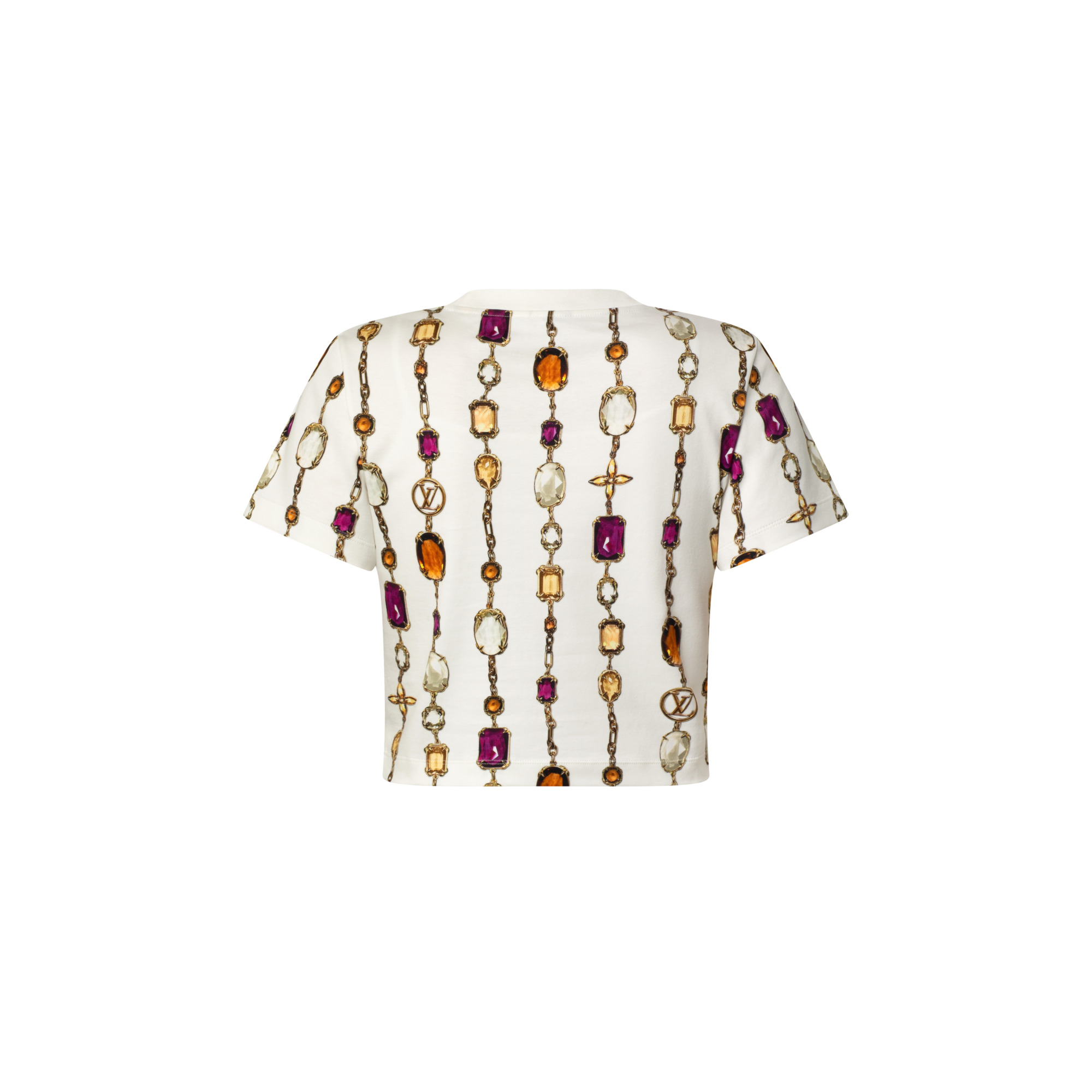 Necklace Print Crop Top - 3