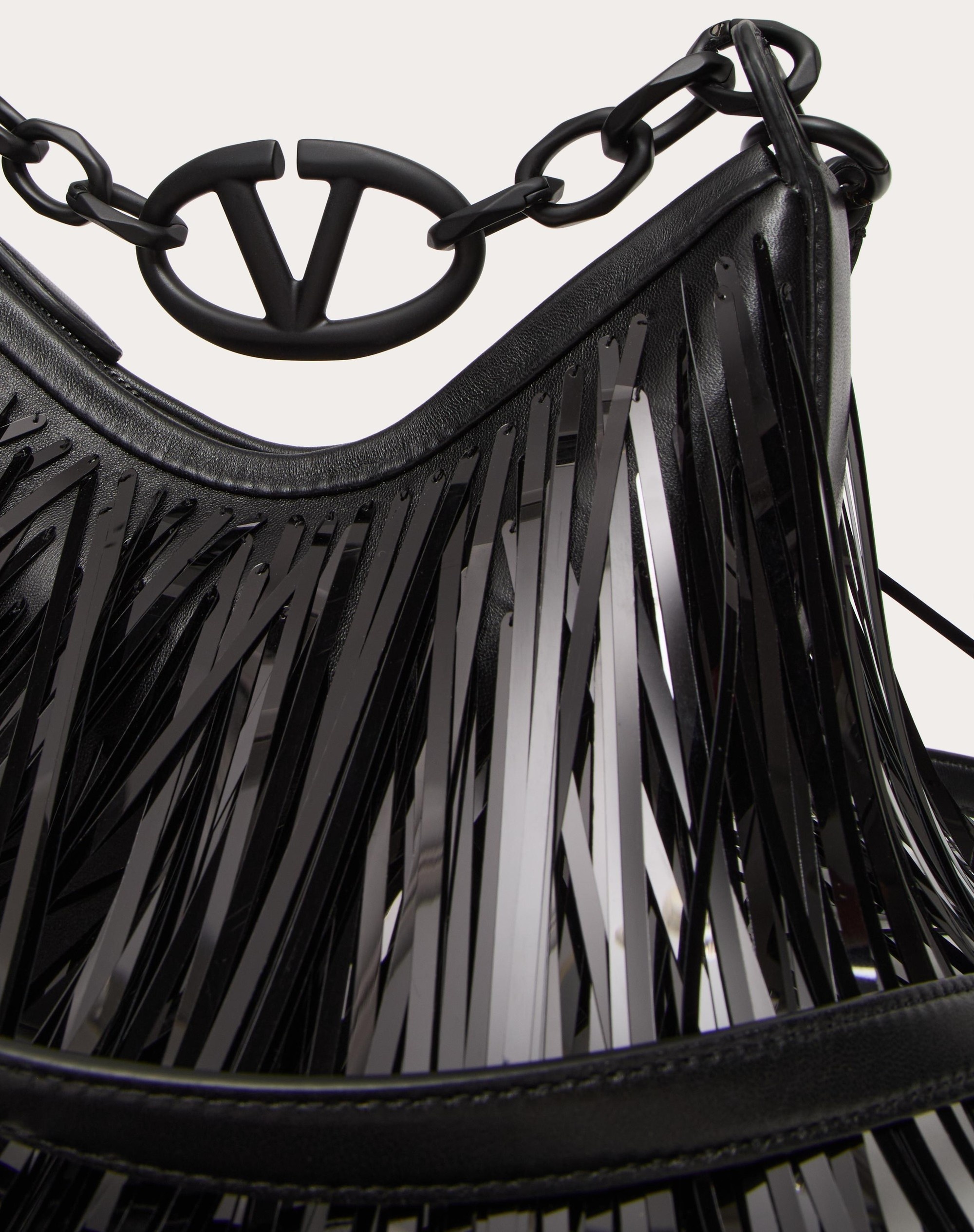 VLOGO MOON MINI HOBO BAG WITH SEQUIN FRINGES - 8