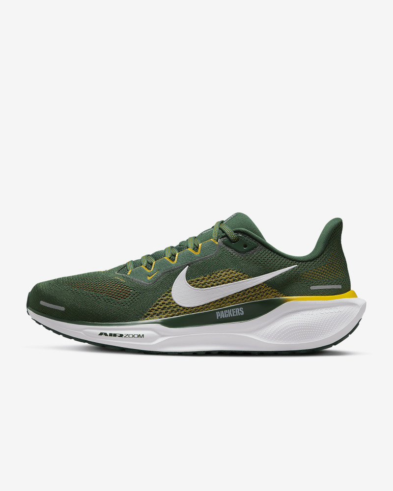 Nike Pegasus 41 NFL 그린 베이 패커 남자의 도로 발판 - 1