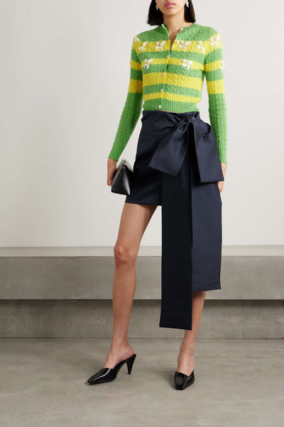 BERNADETTE Bernard bow-detailed taffeta mini skirt outlook
