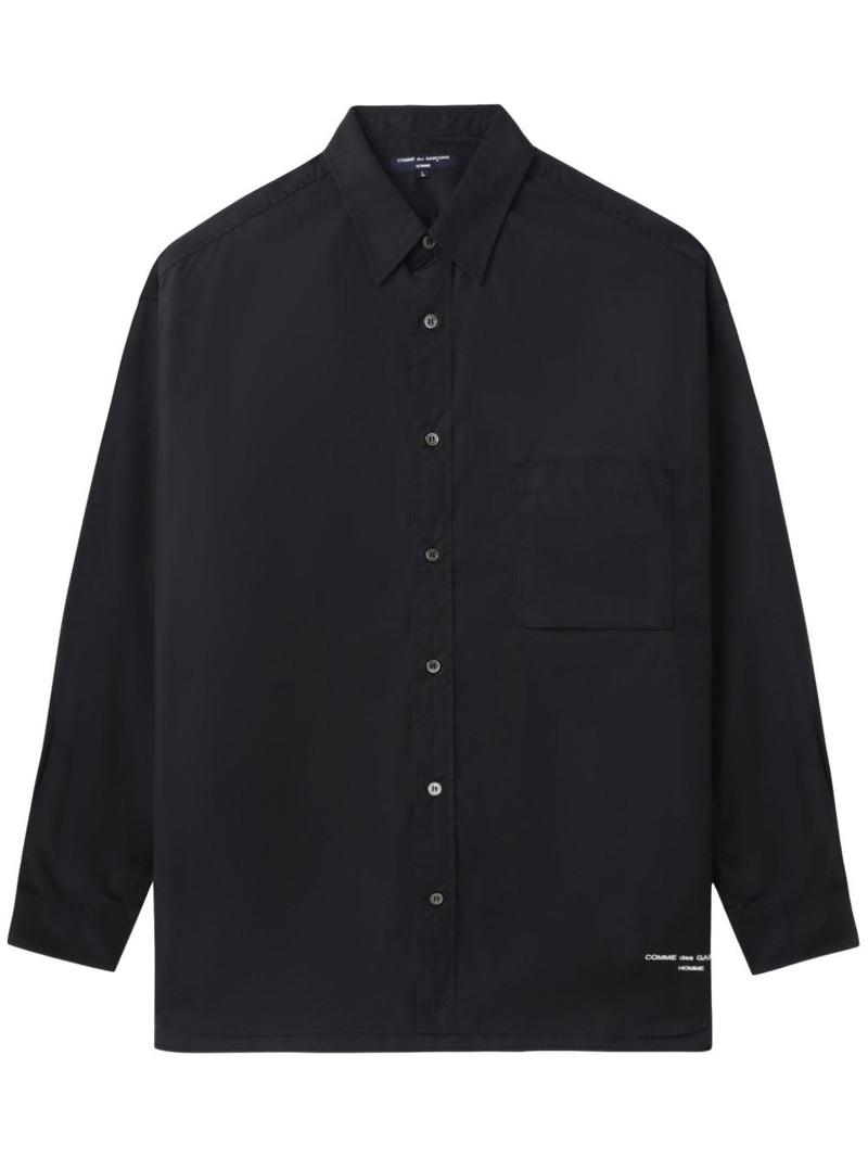 logo-embroidered shirt 1