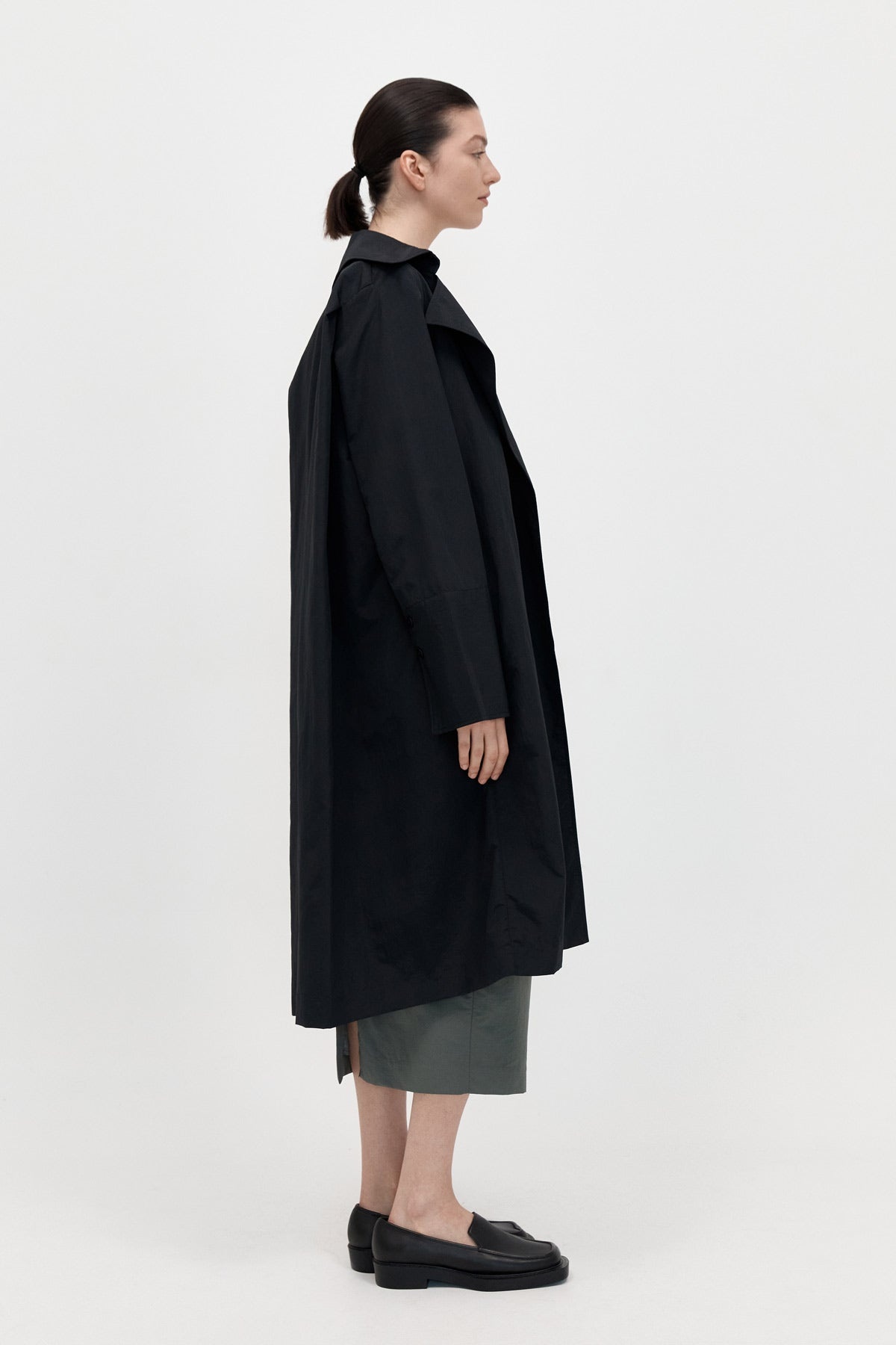 Summer Trench Coat - Black - 3