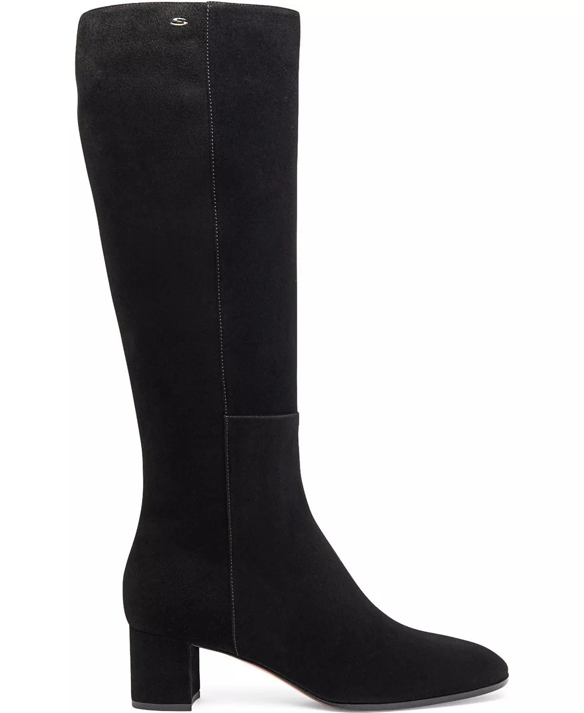 Women's Filed Suede Low-Heel Boot - 1