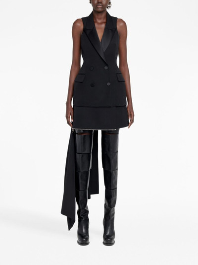 Alexander McQueen asymmetric zip-slash miniskirt outlook