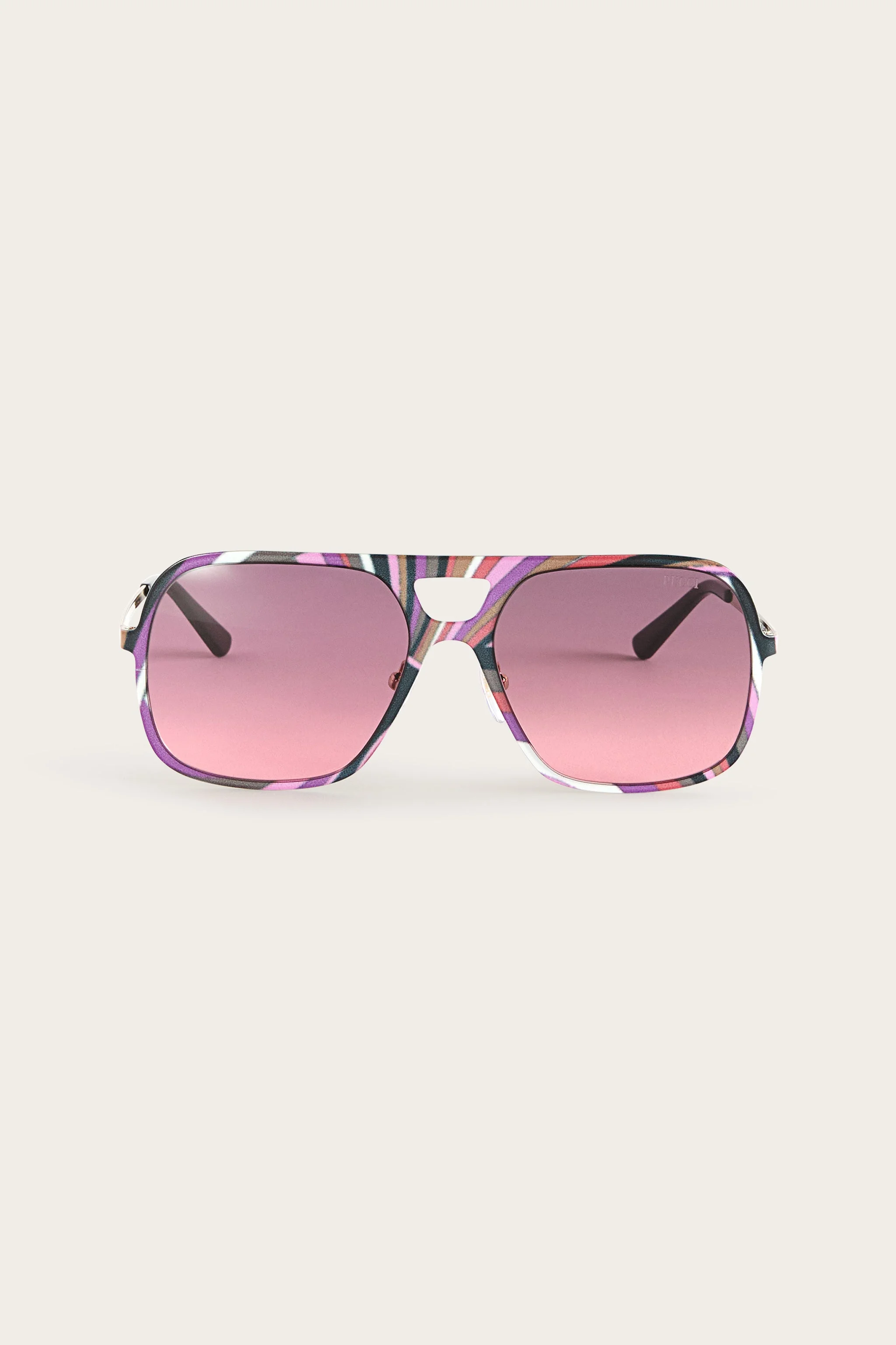 IRIDE PRINTED AVIATOR SUNGLASSES - 1