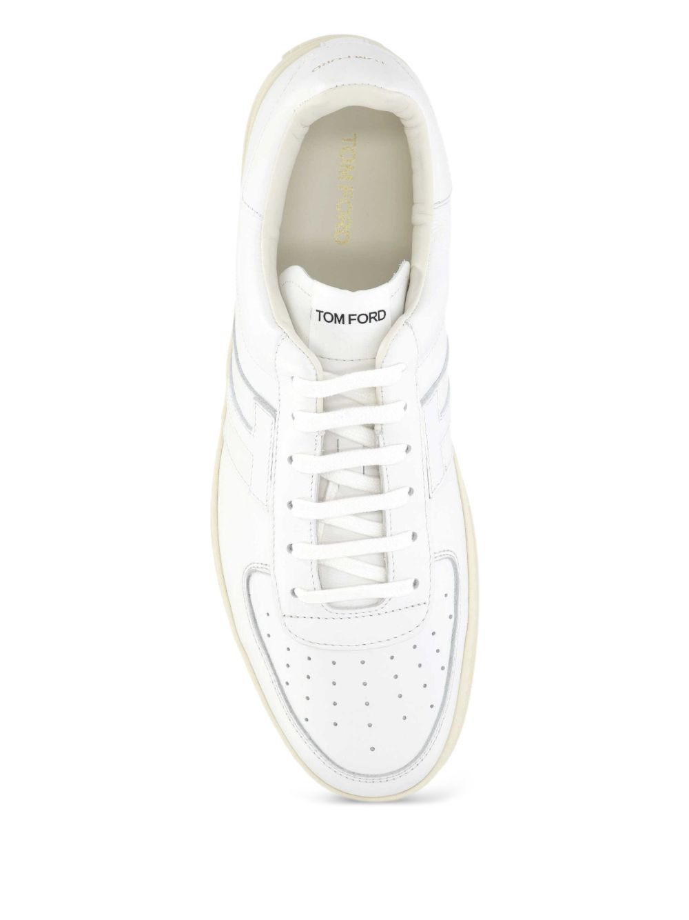 leather panelled sneakers - 3