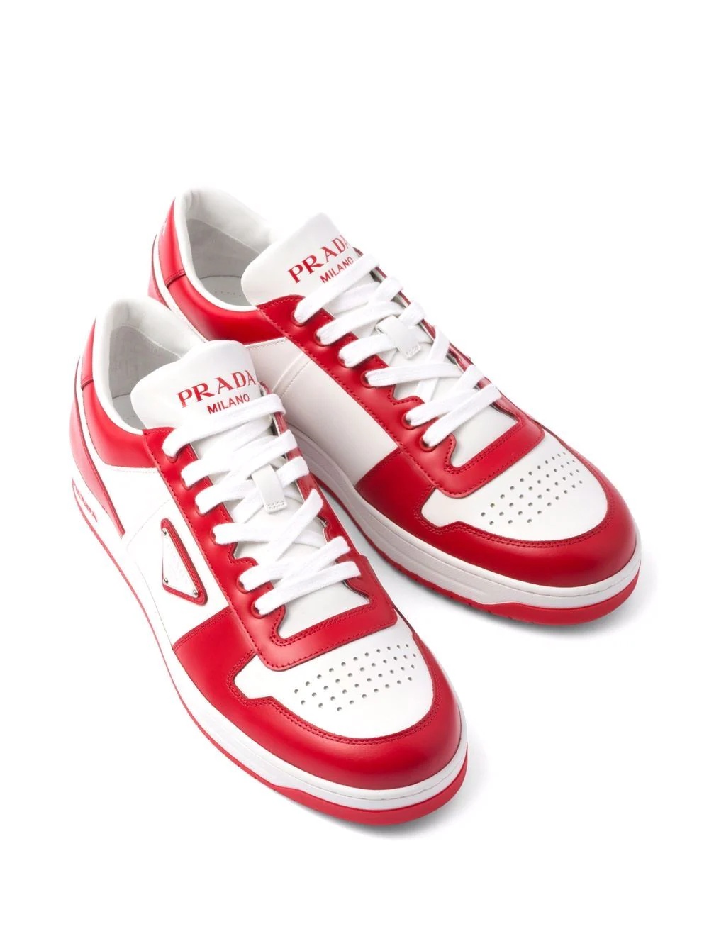 triangle logo-patch low-top sneakers - 4