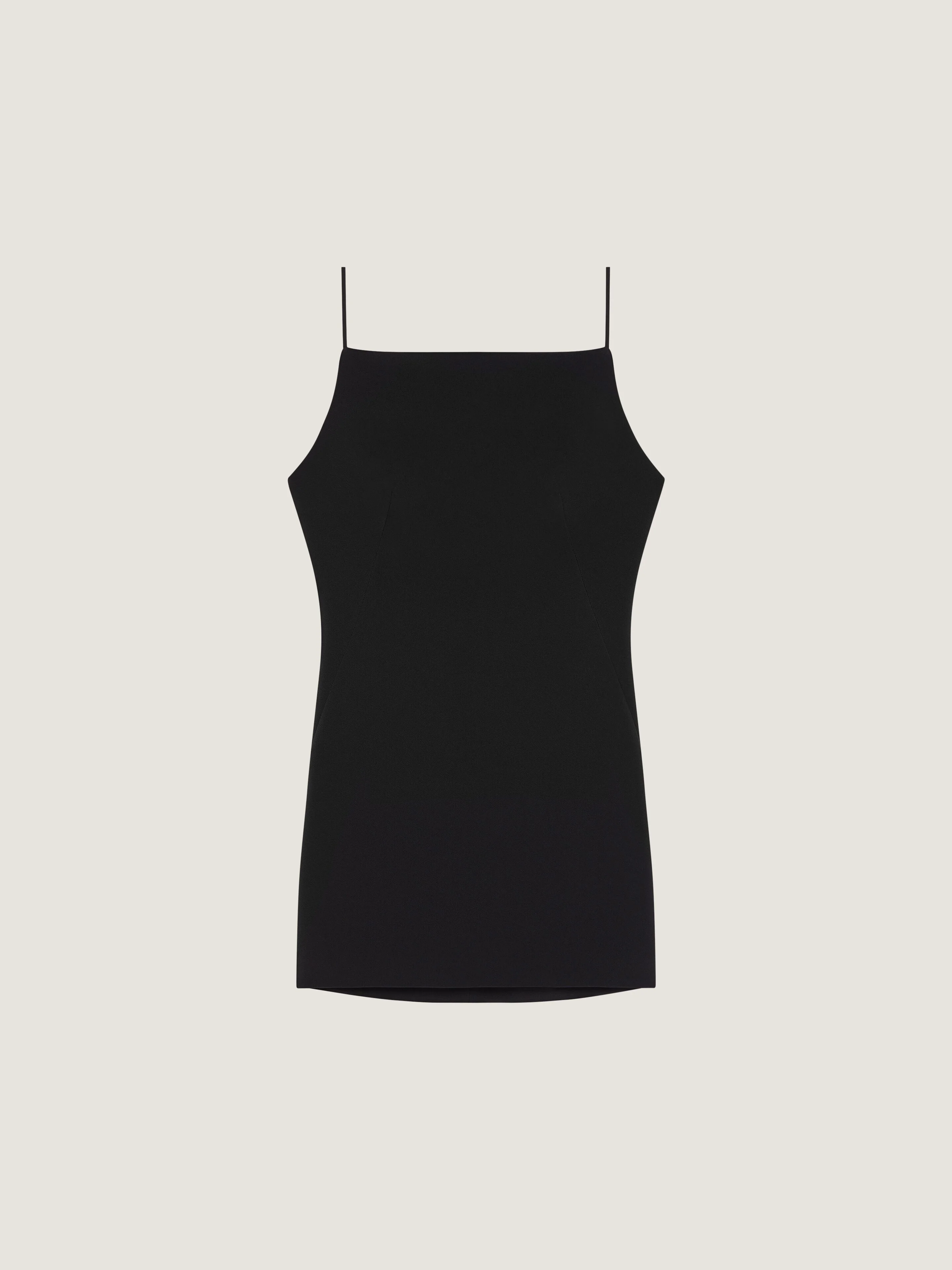 SLICED MINI DRESS IN CREPE CADY - 1