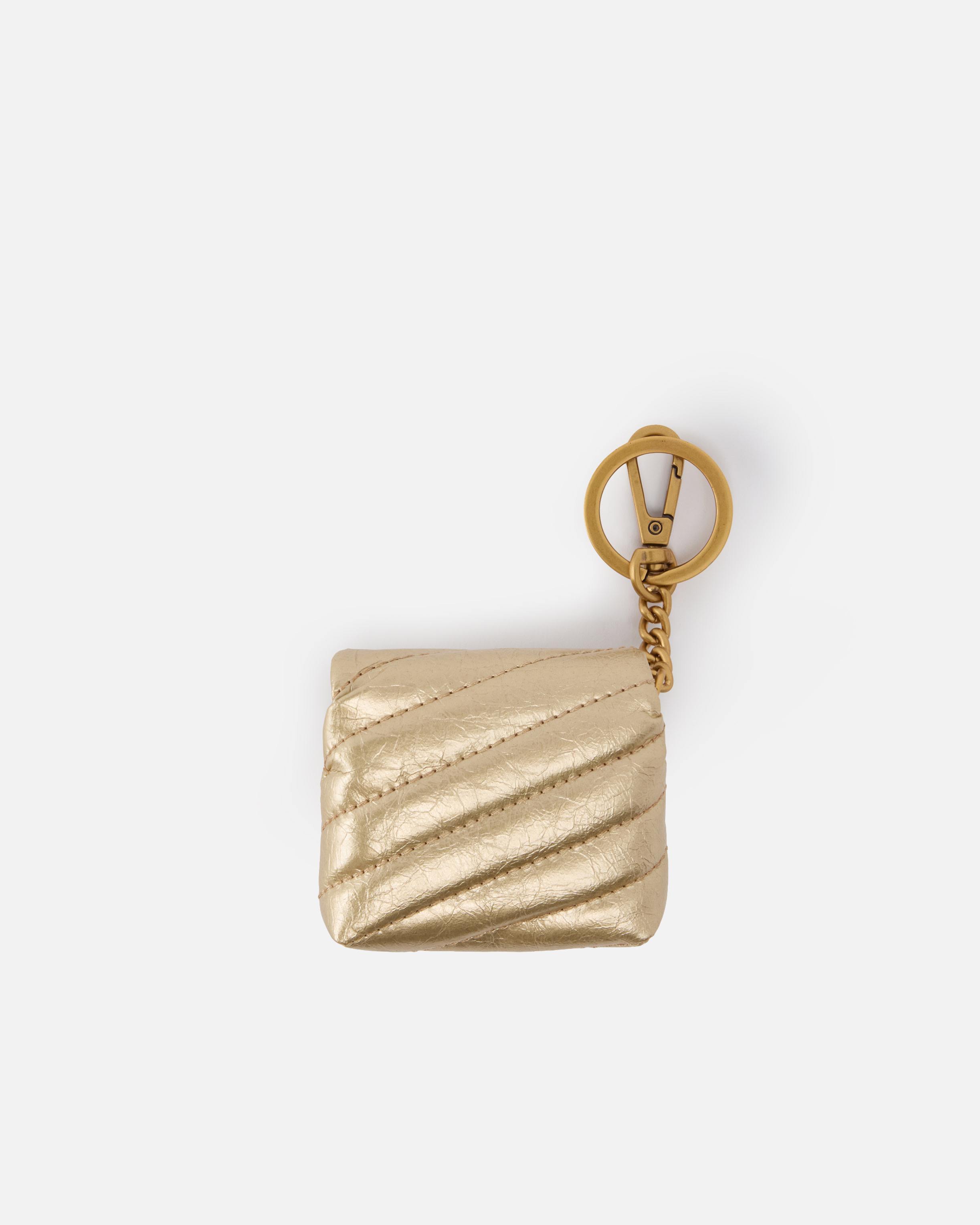 QUILTED AIRPODS CASE IN SHINY LEATHER WITH LOVE BIRDS LOGO - 2