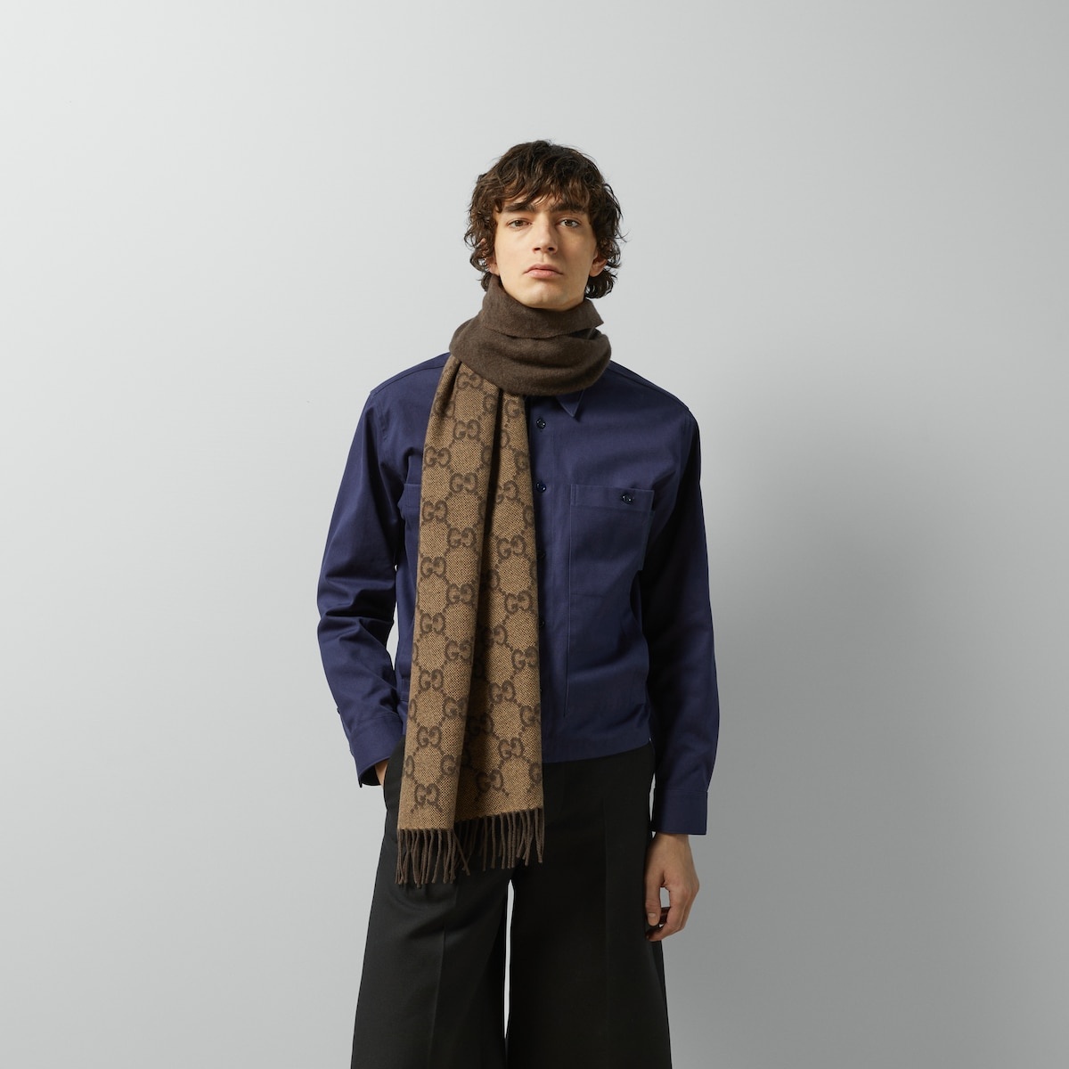 GG cashmere scarf - 4