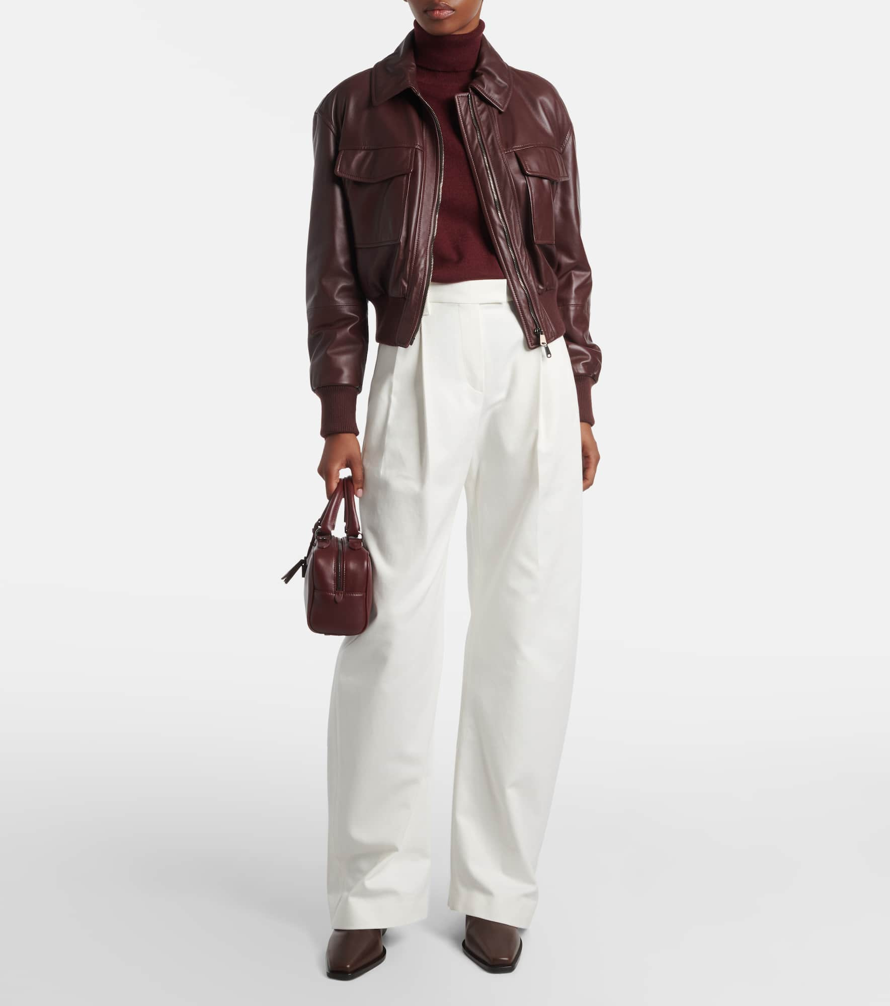 Cotton barrel-leg pants - 2